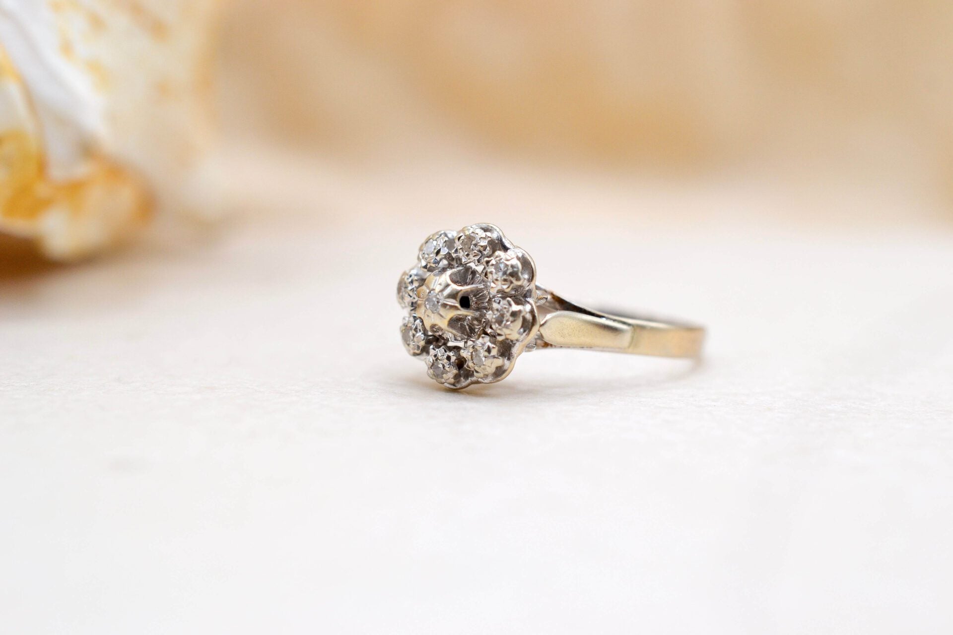 Bague Marguerite Diamants Or blanc