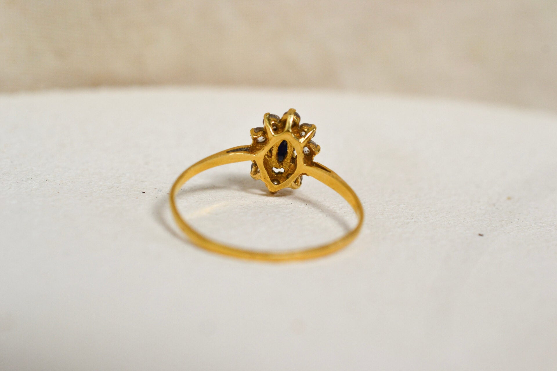 Bague Marguerite Saphir Or jaune
