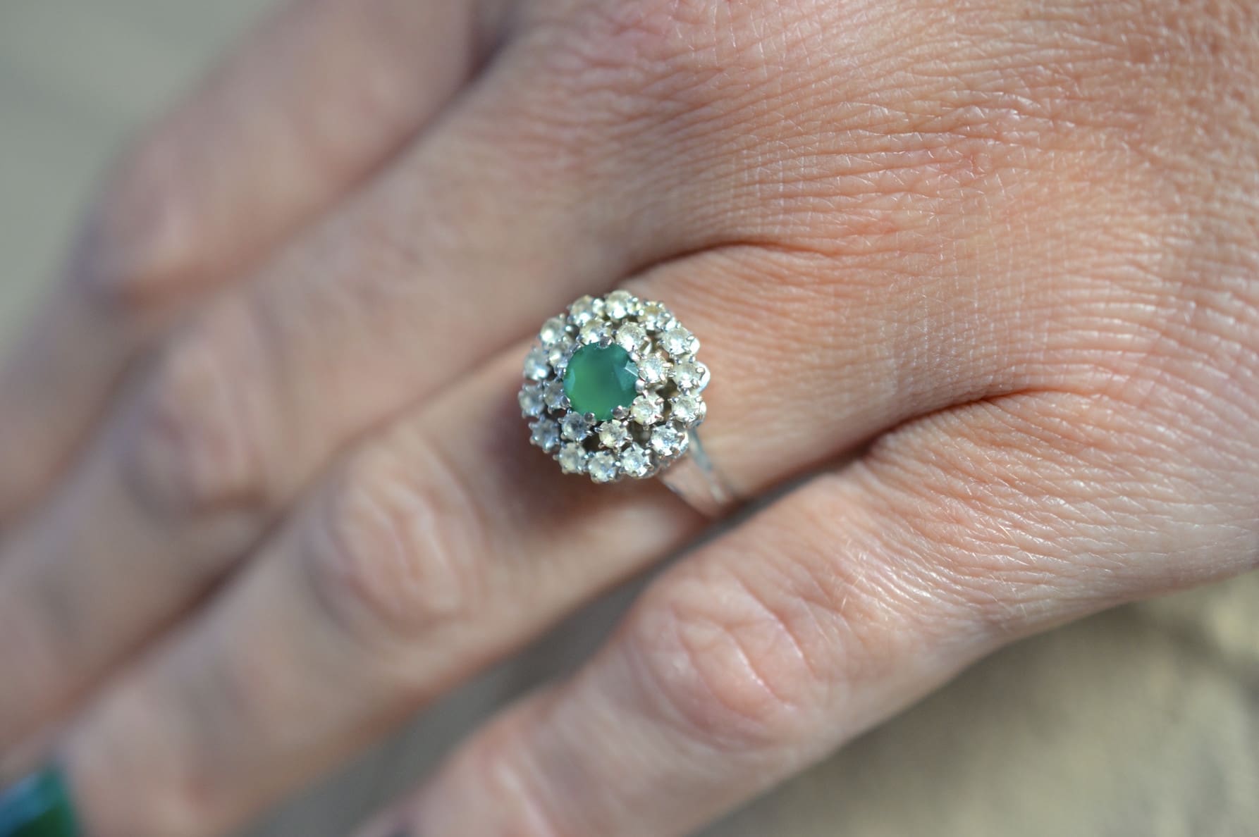 Bague Marguerite Émeraude