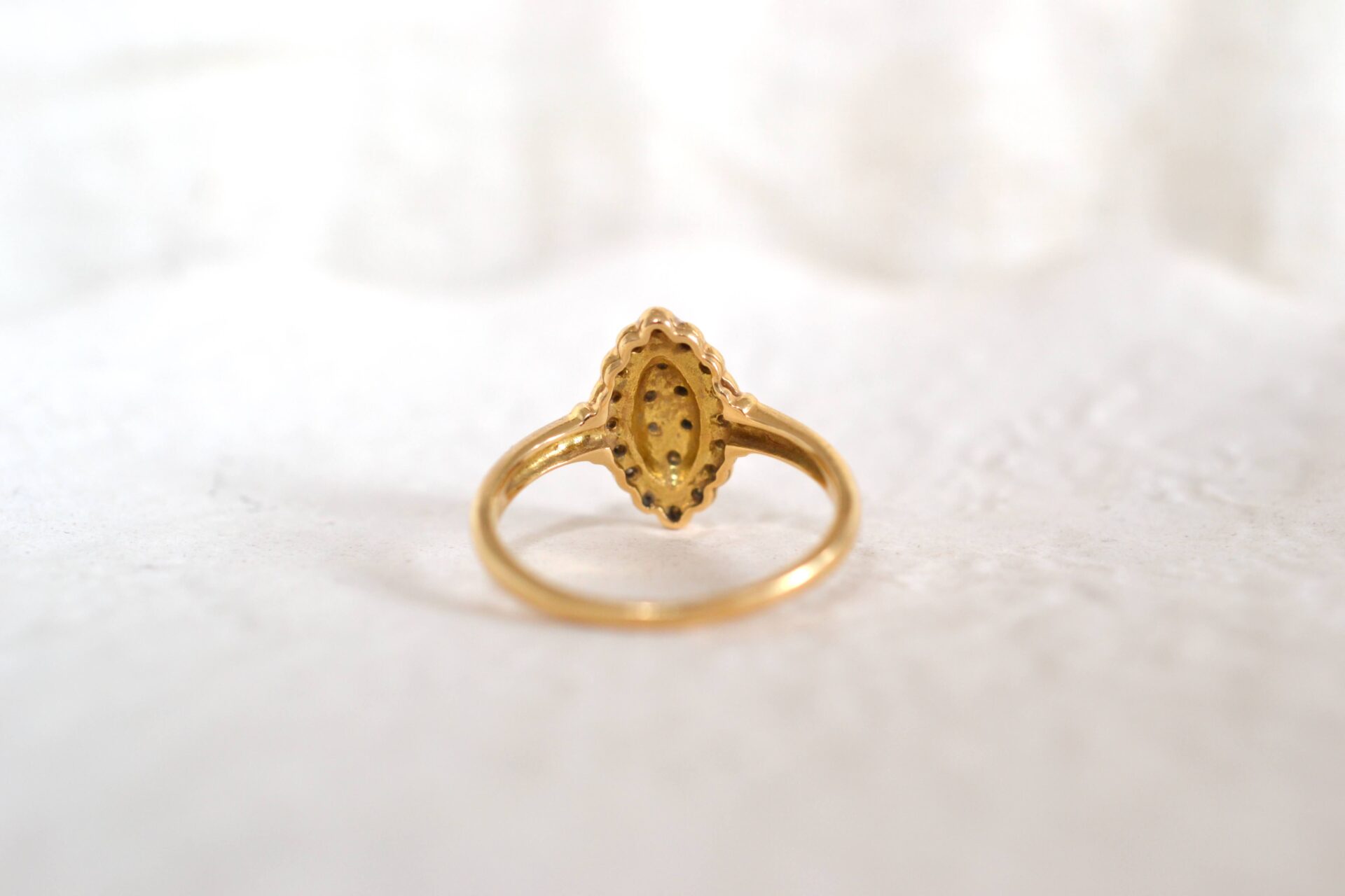 Bague Navette Diamants 2 Ors