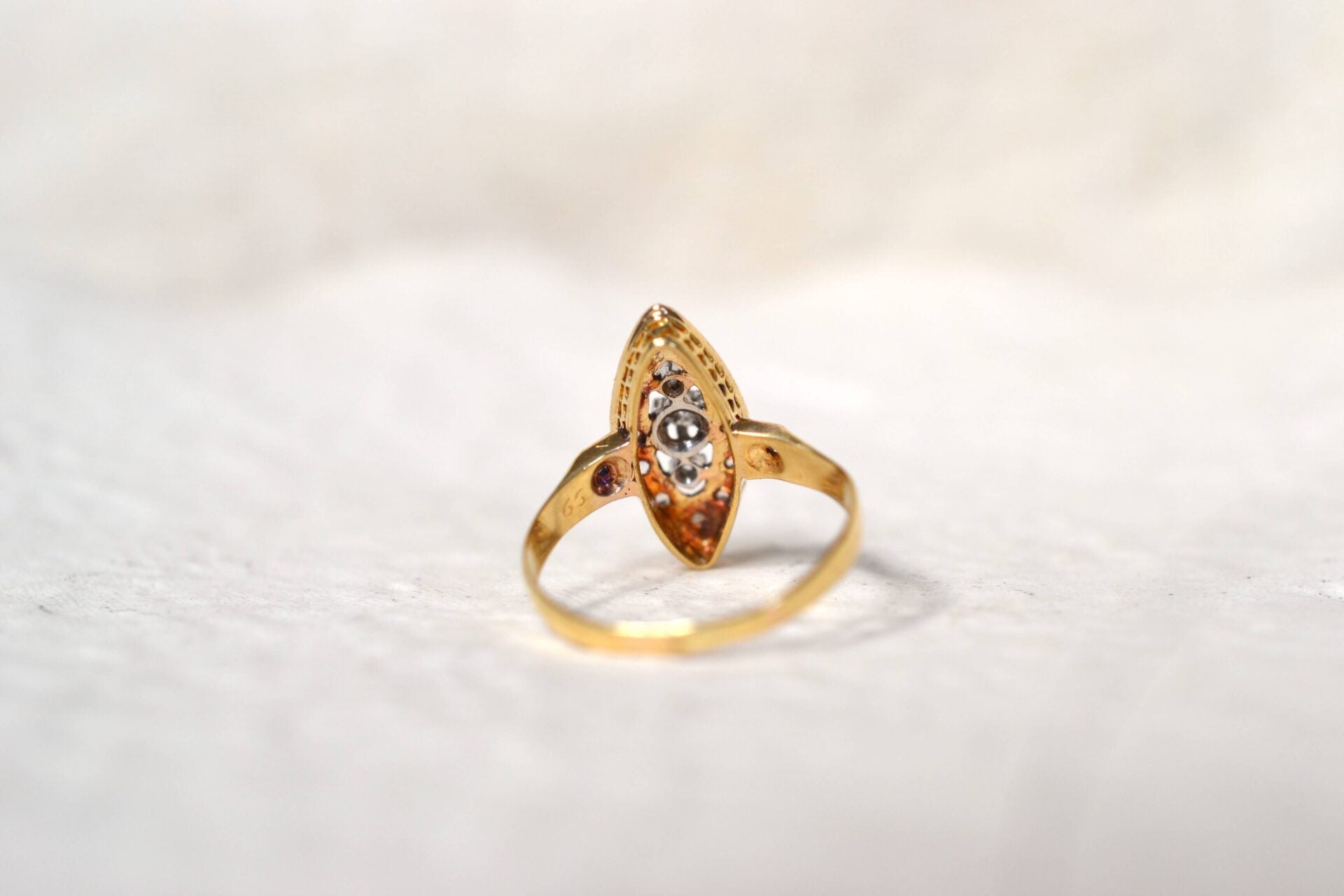 Bague Marquise Diamants 2 Ors