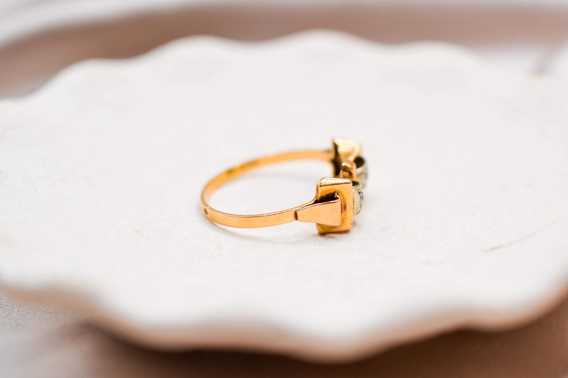 Bague nœud Oxyde Or jaune
