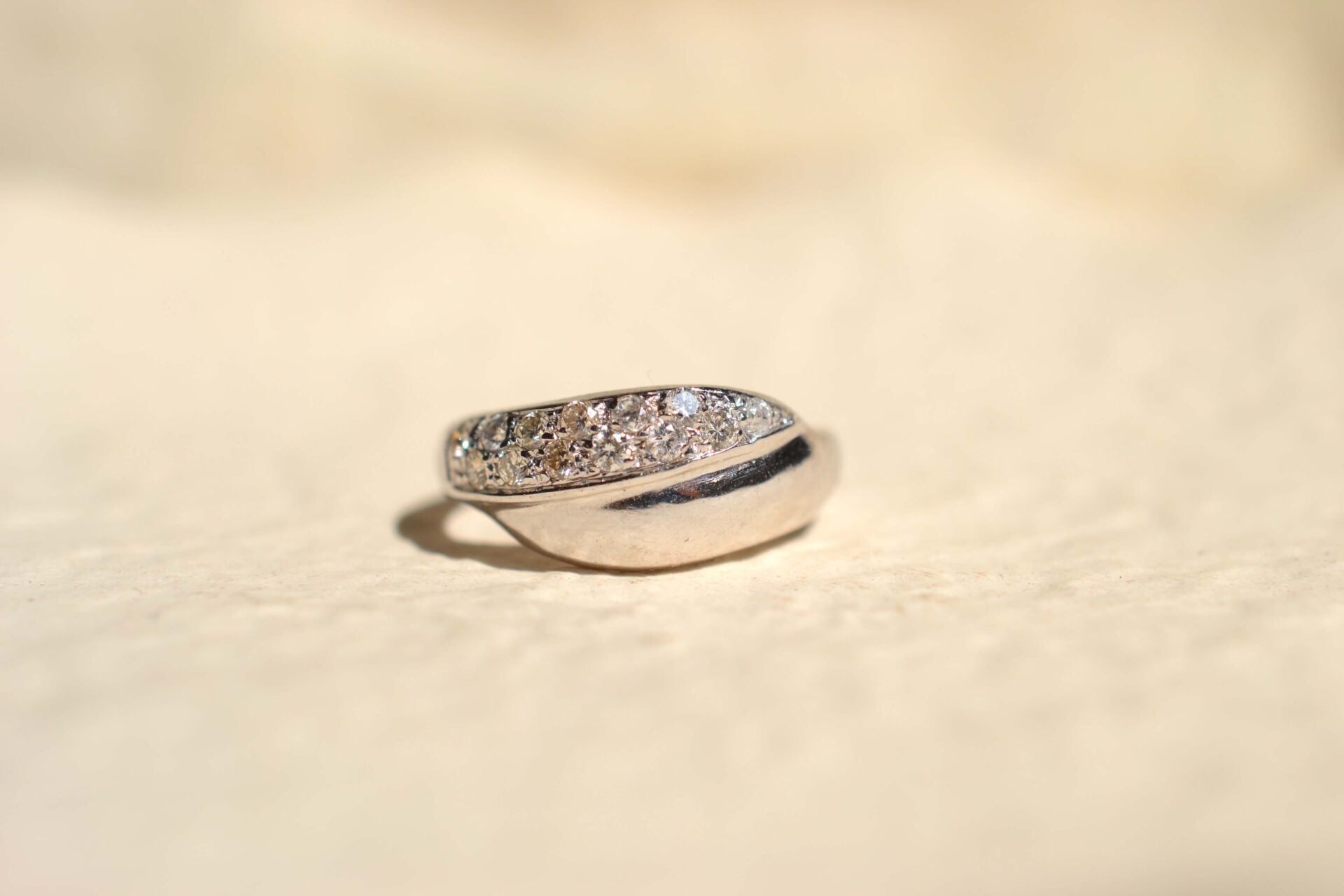 Bague liens croisés et Diamants