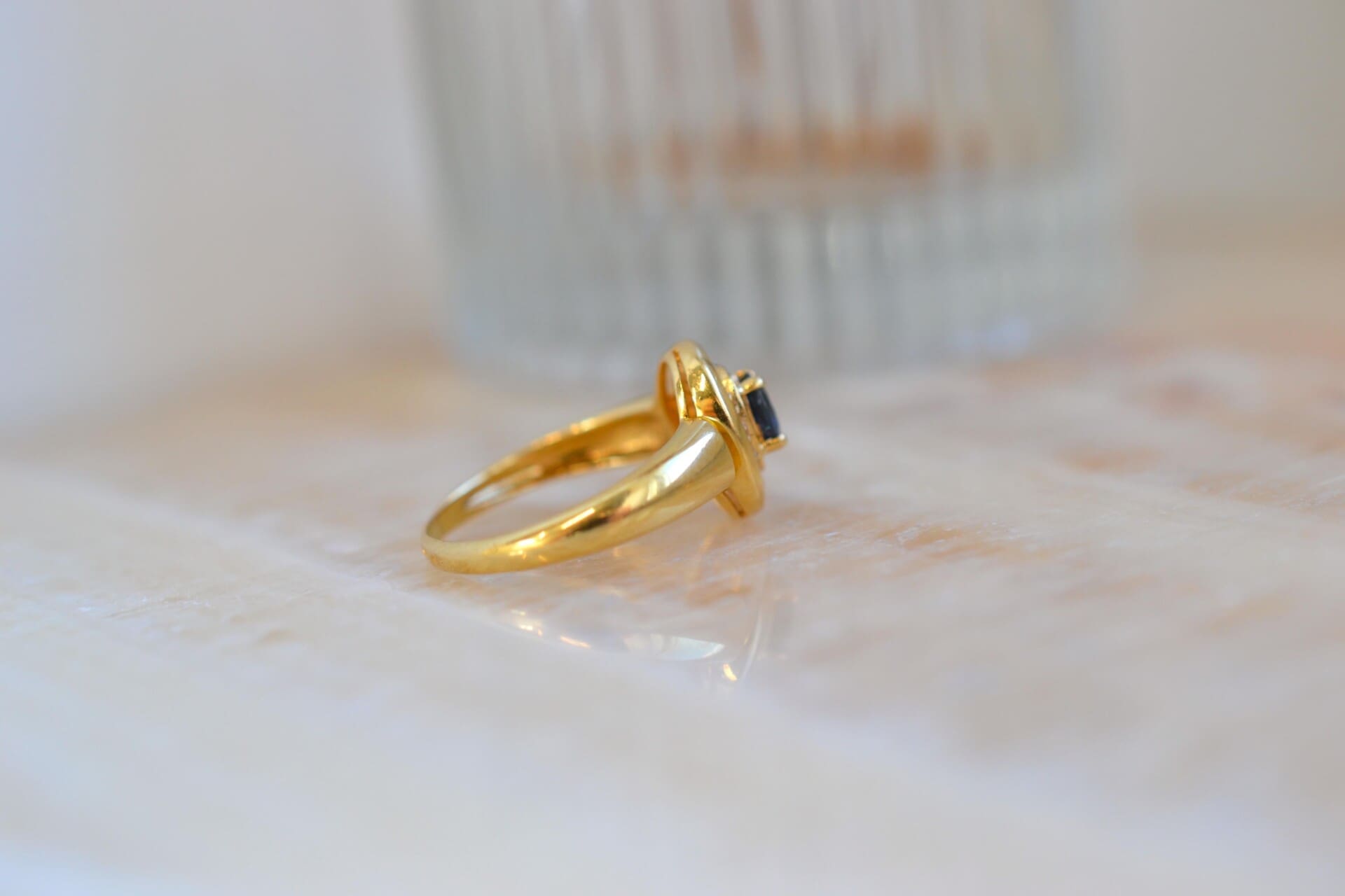 Bague ovale Saphir