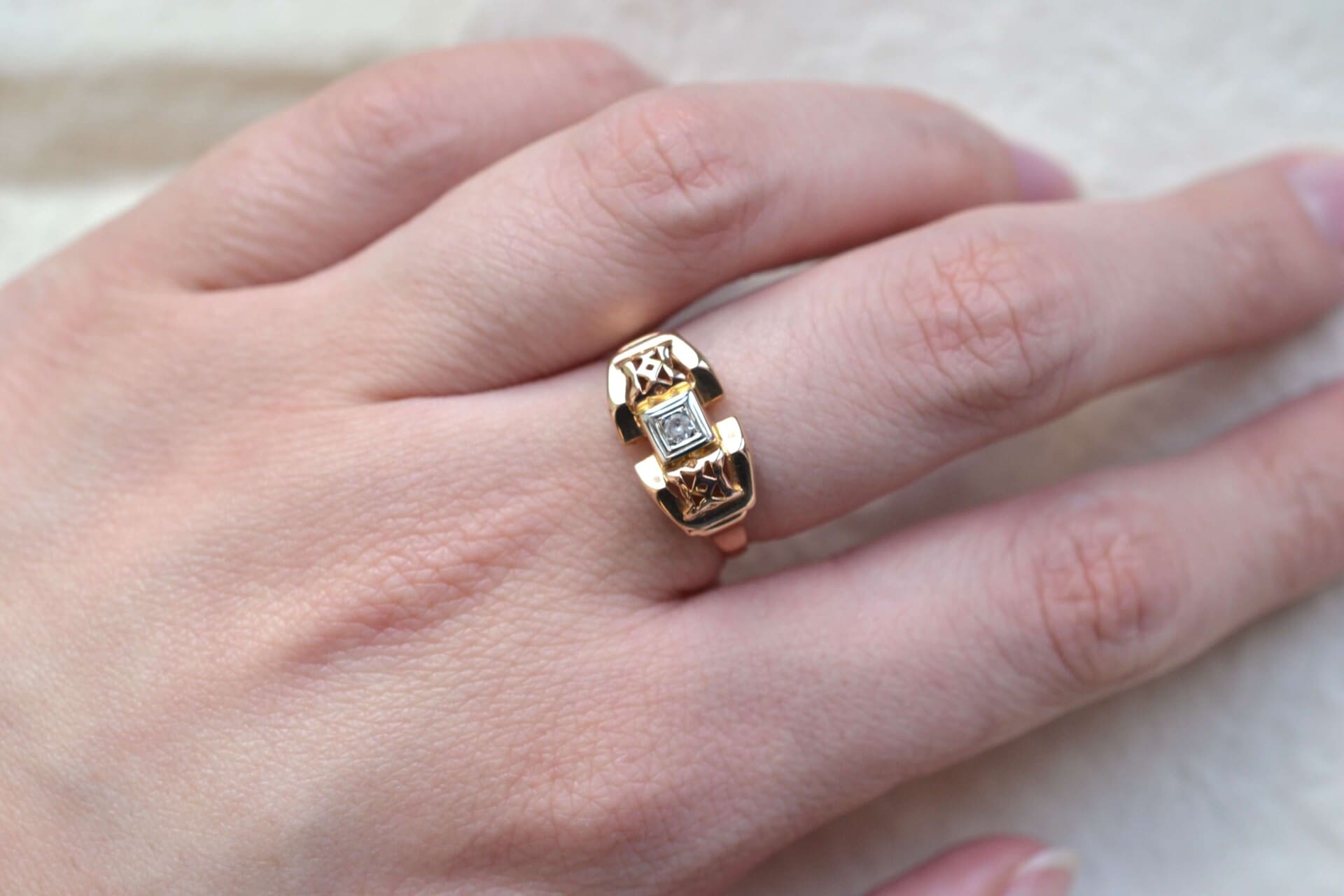 Bague Art Déco Oxyde