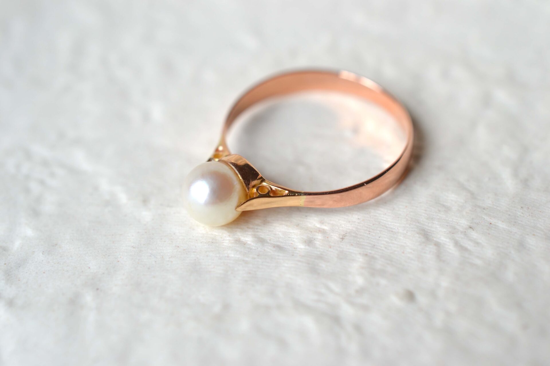 Bague Perle Or rose