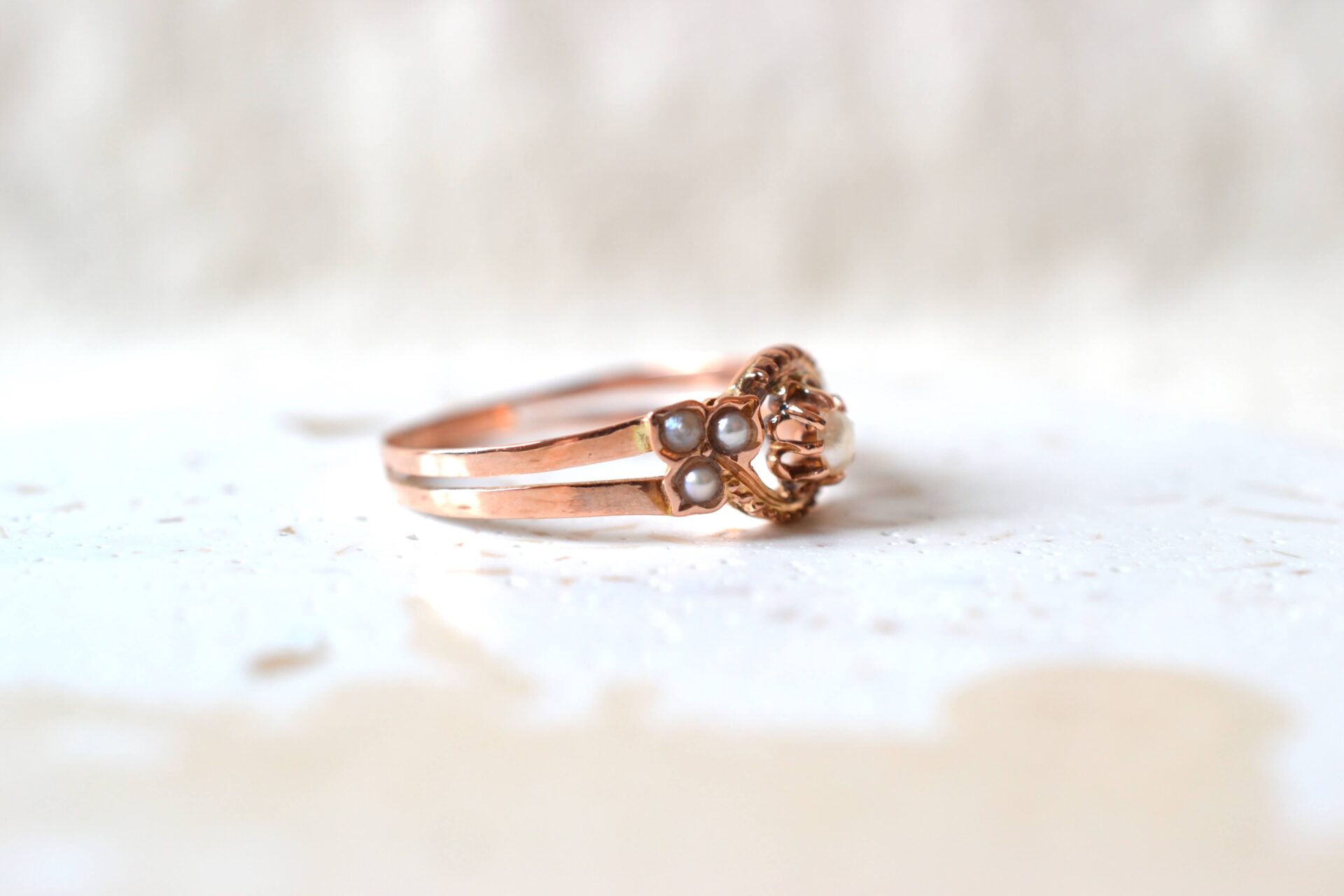 Bague Perles Art Nouveau
