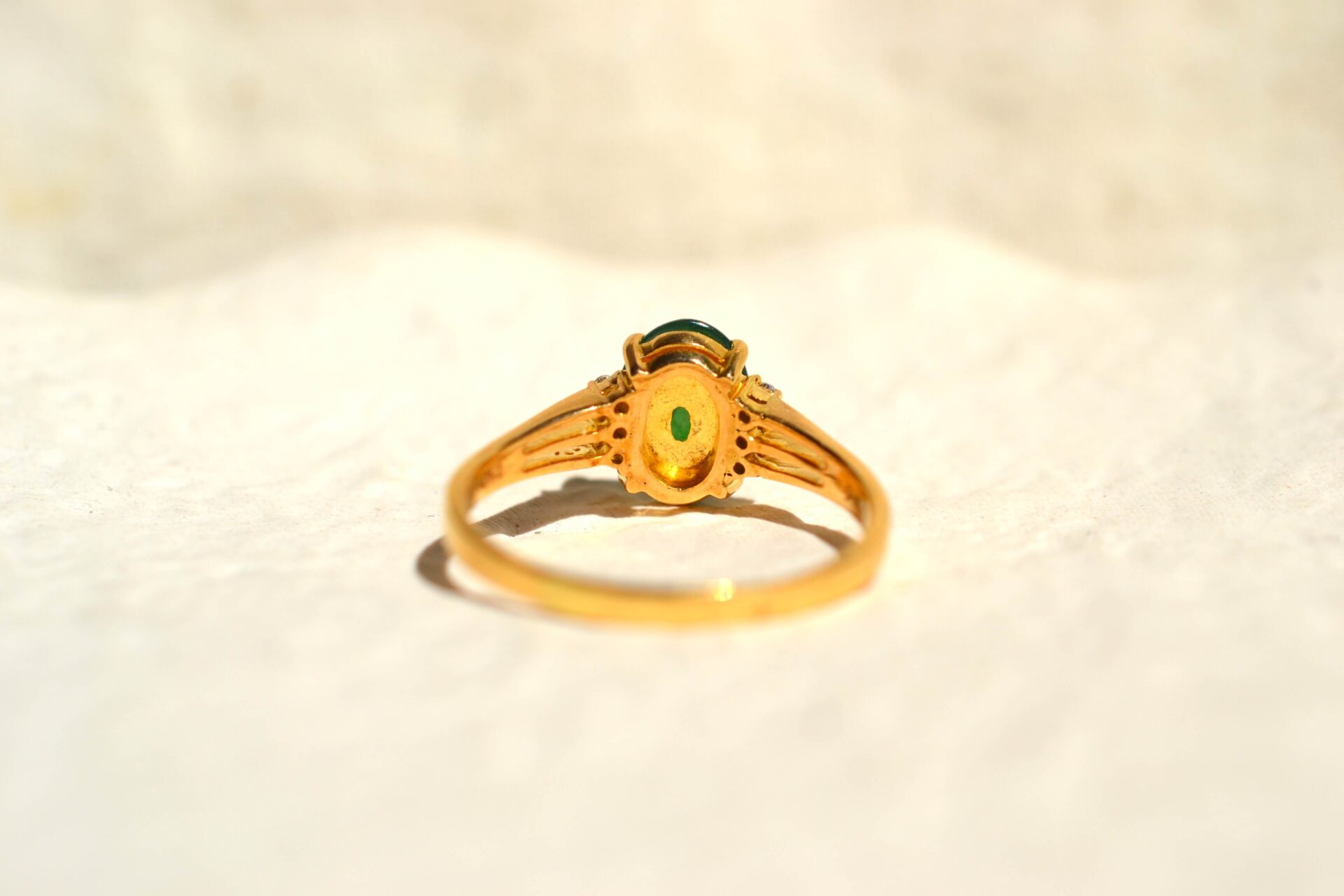 Bague Jade Néphrite et Diamants
