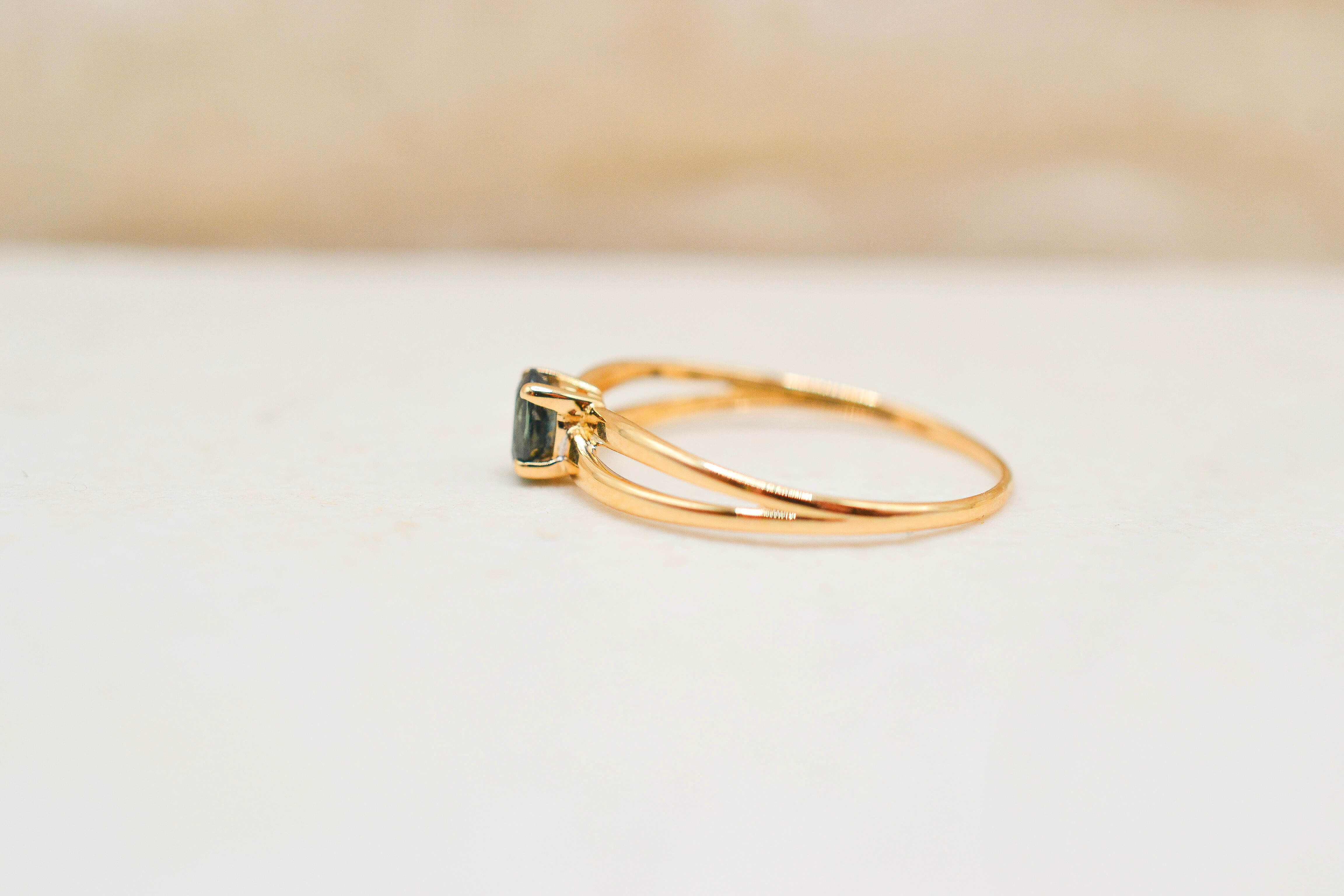 Bague solitaire Saphir
