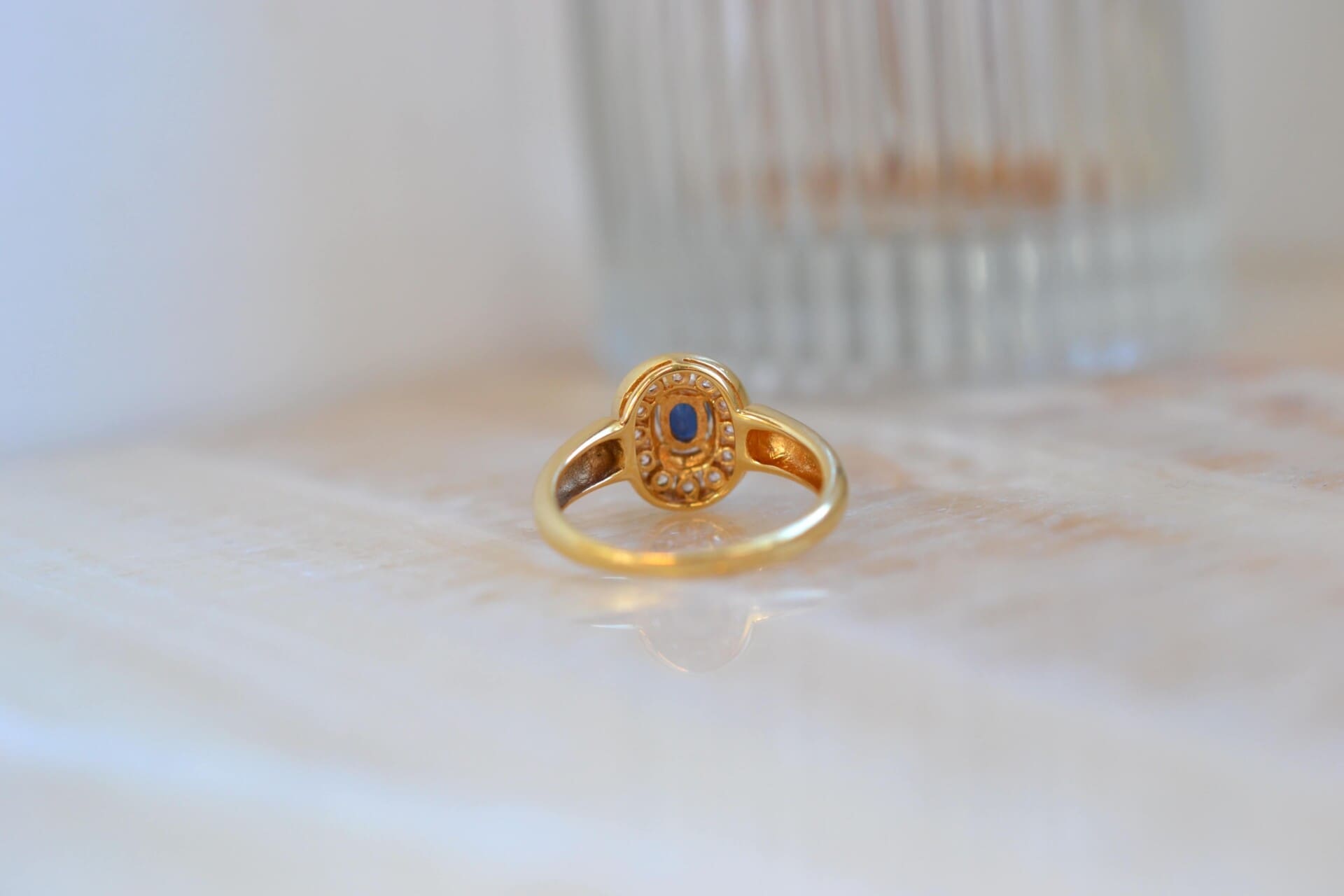 Bague ovale Saphir