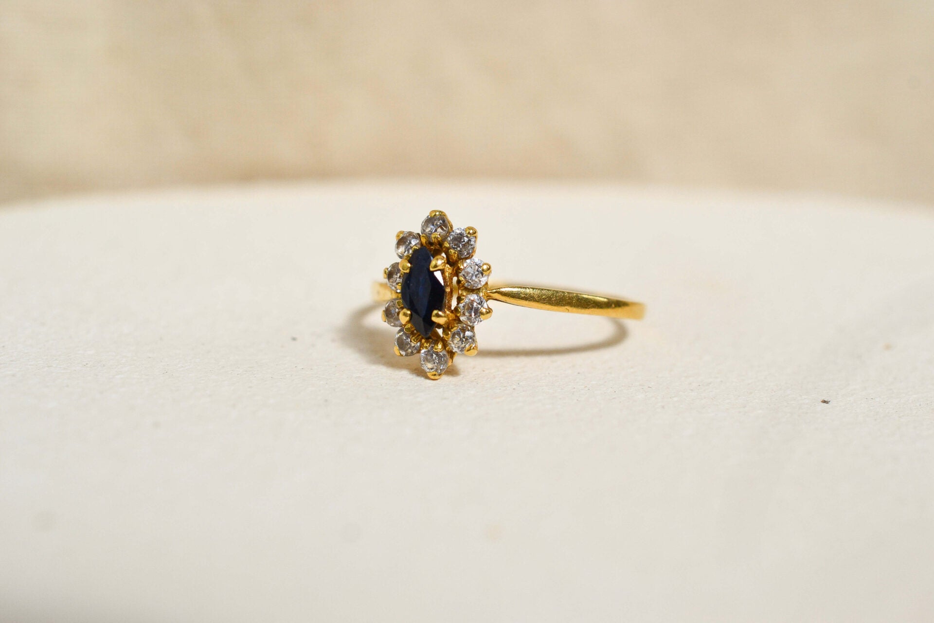 Bague Marguerite Saphir Or jaune