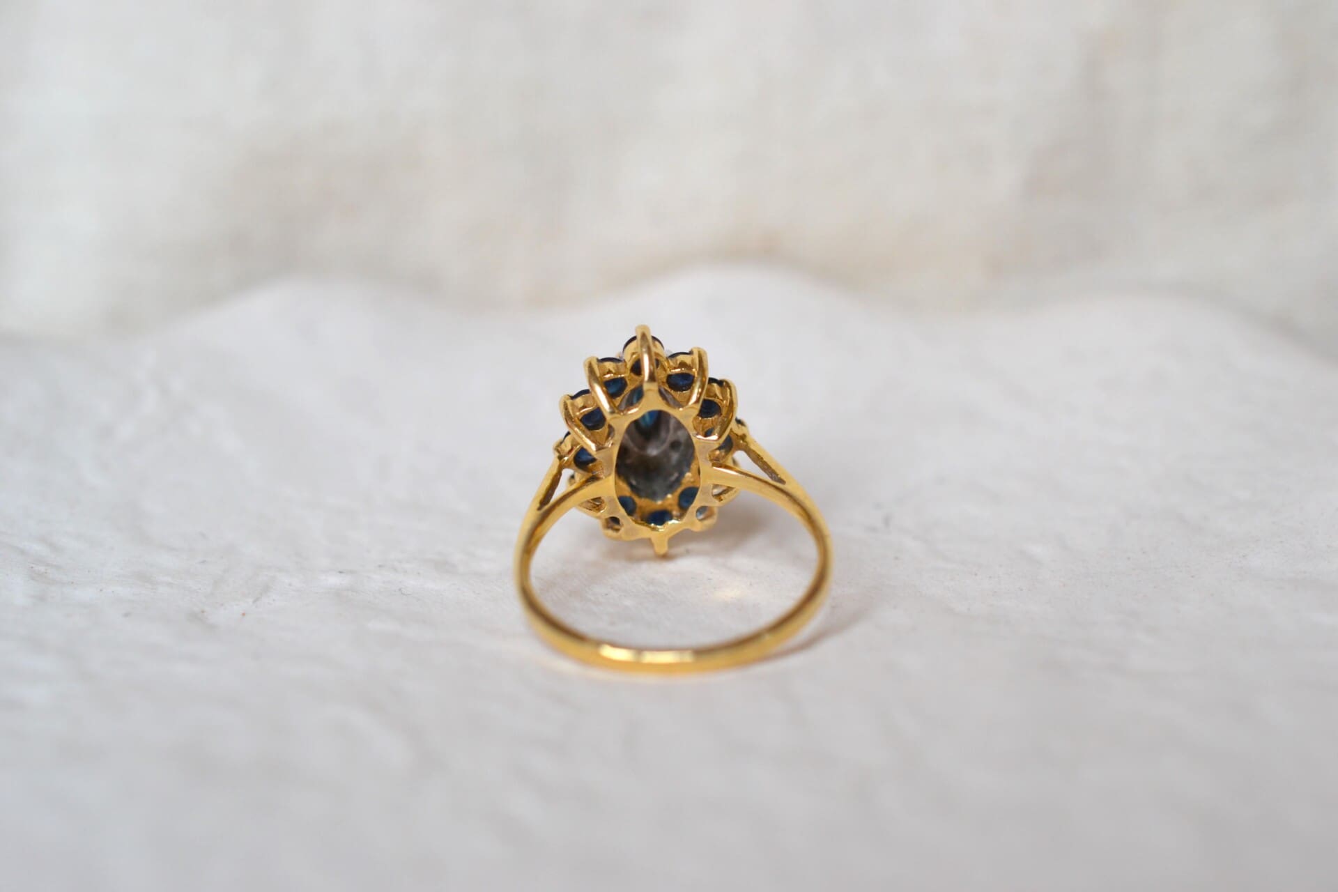 Bague Marquise Saphirs et Diamants
