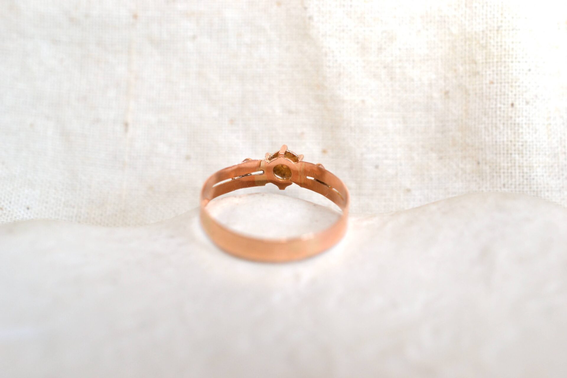 Bague Art Nouveau soleil Perles