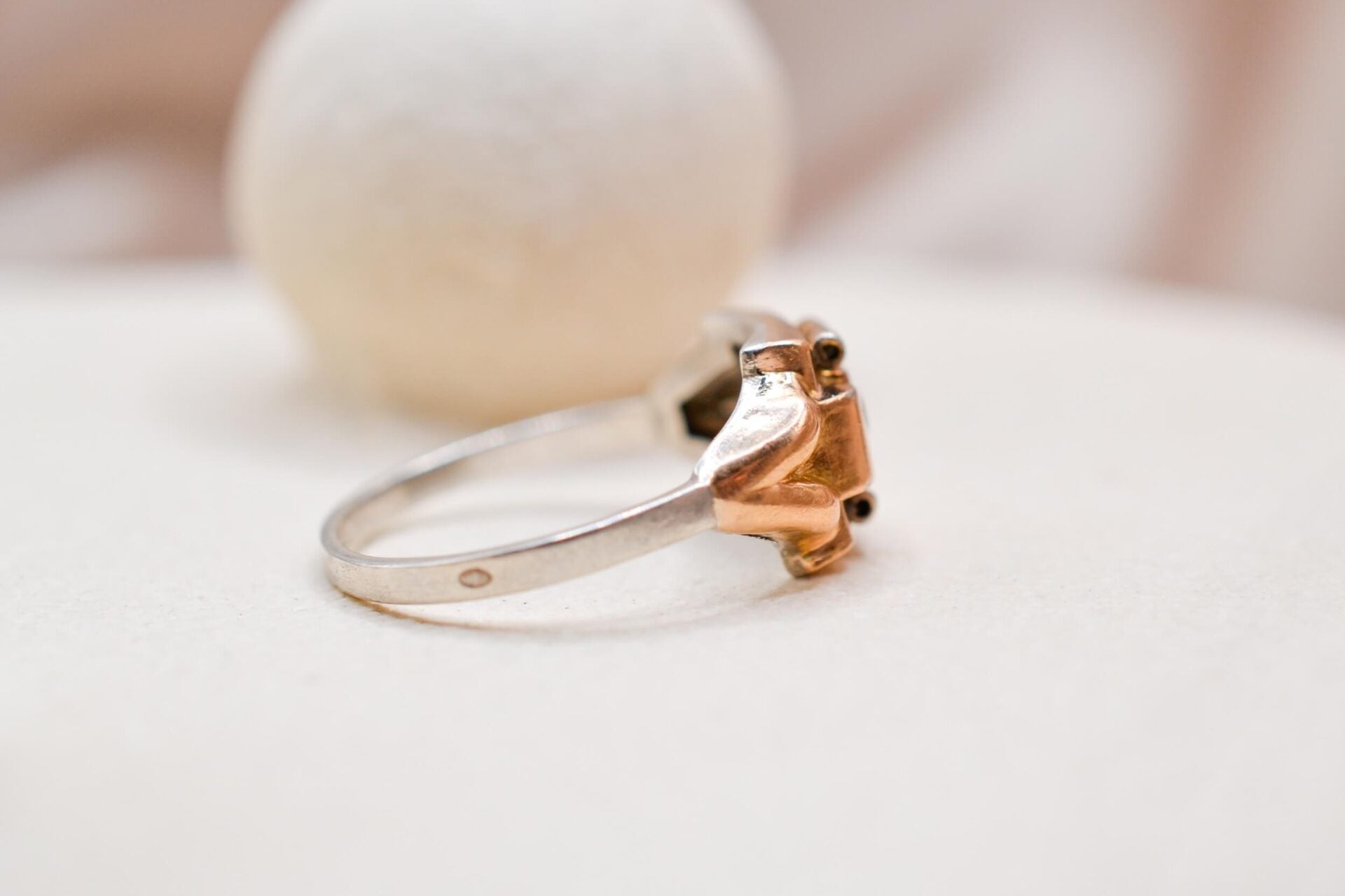 Bague Tank Or et Argent