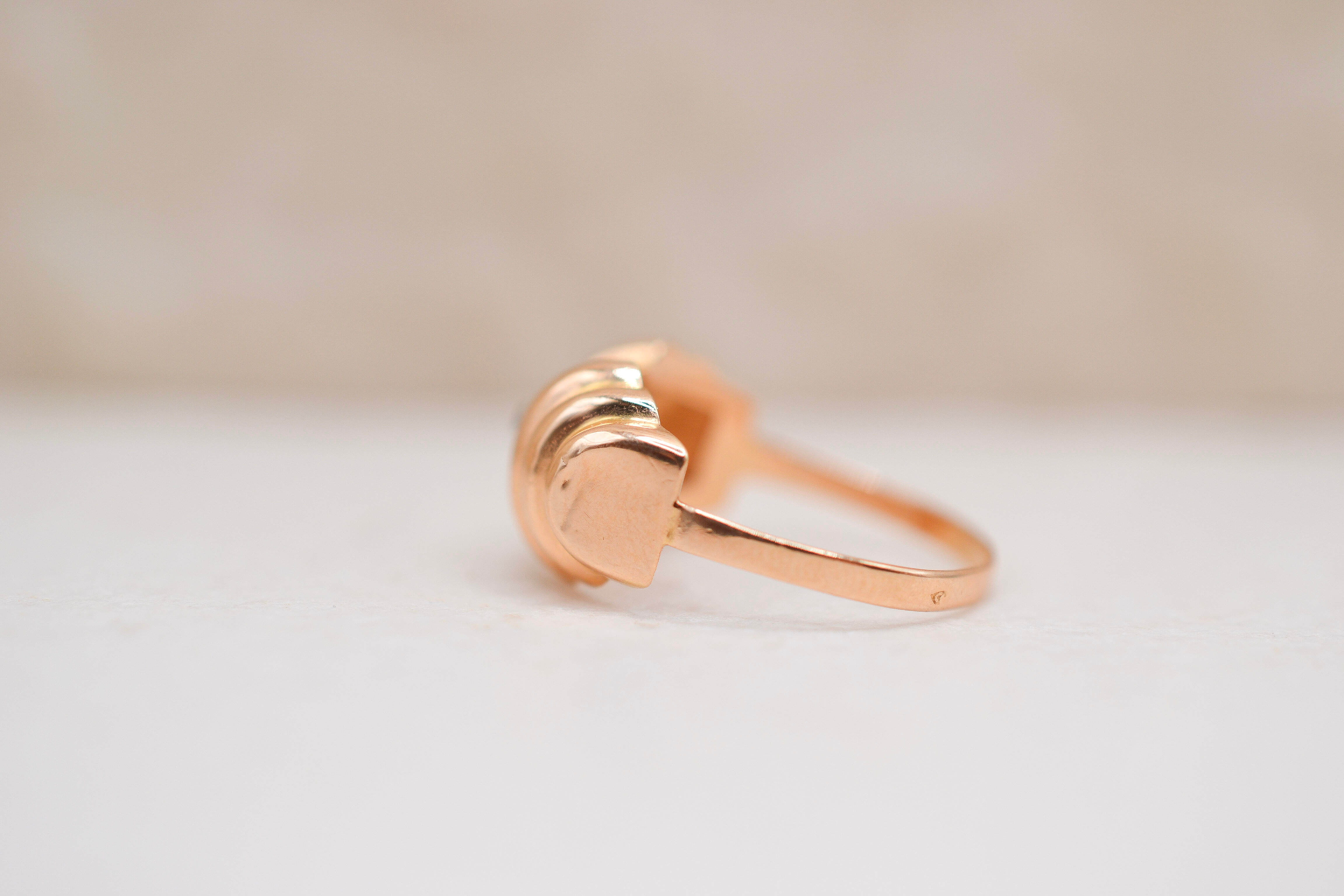 Bague Tank godronnée Oxyde