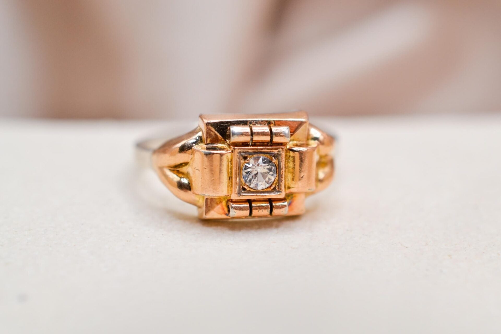 Bague Tank Or et Argent