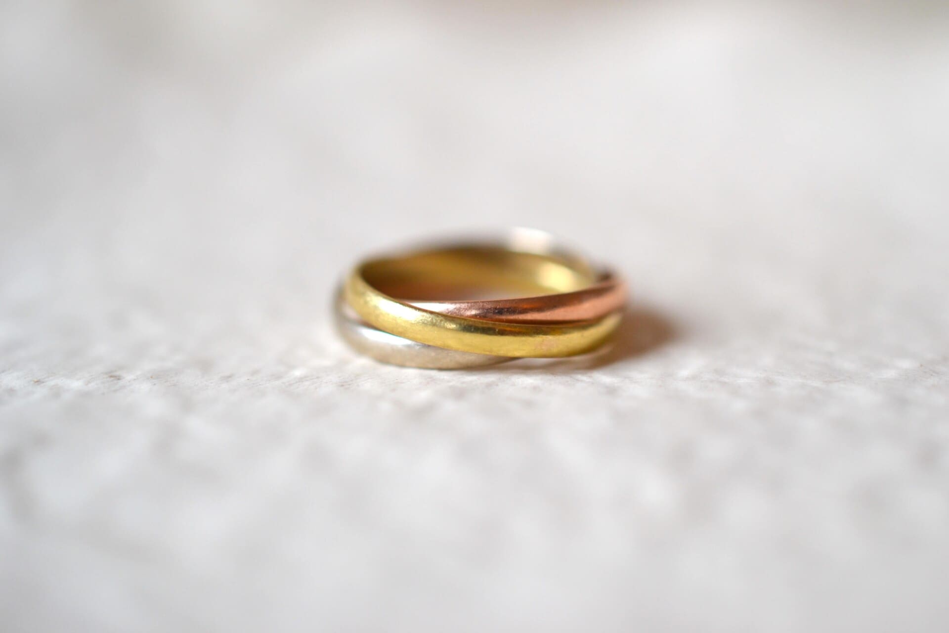 Bague style Trinity anneaux 3 Ors