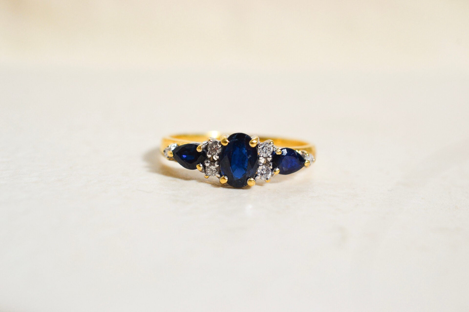 Bague trio Saphir Diamants