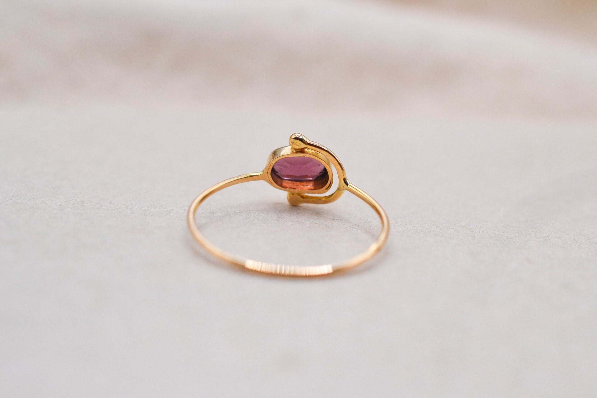Bague étrier Améthyste