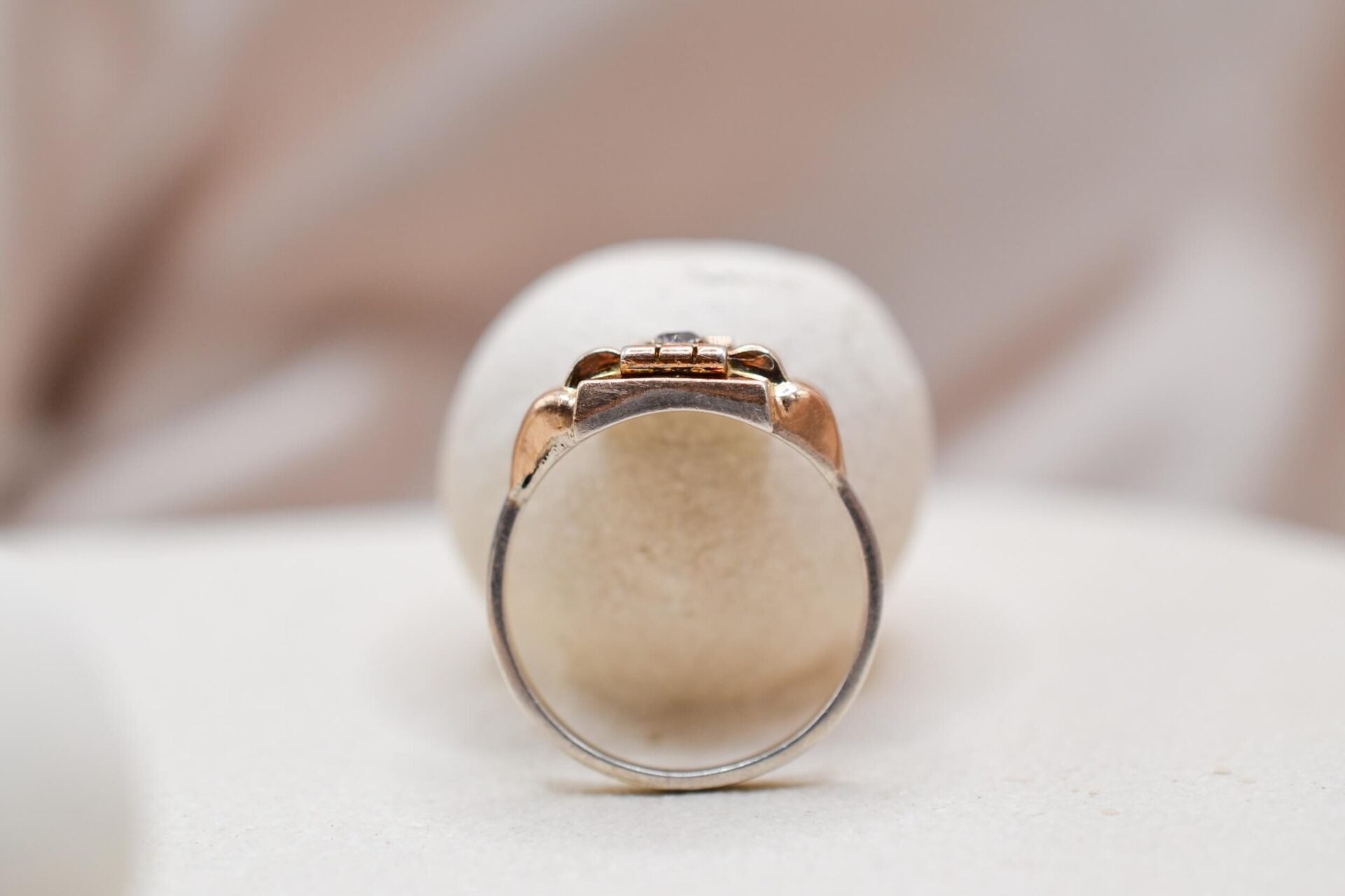Bague Tank Or et Argent