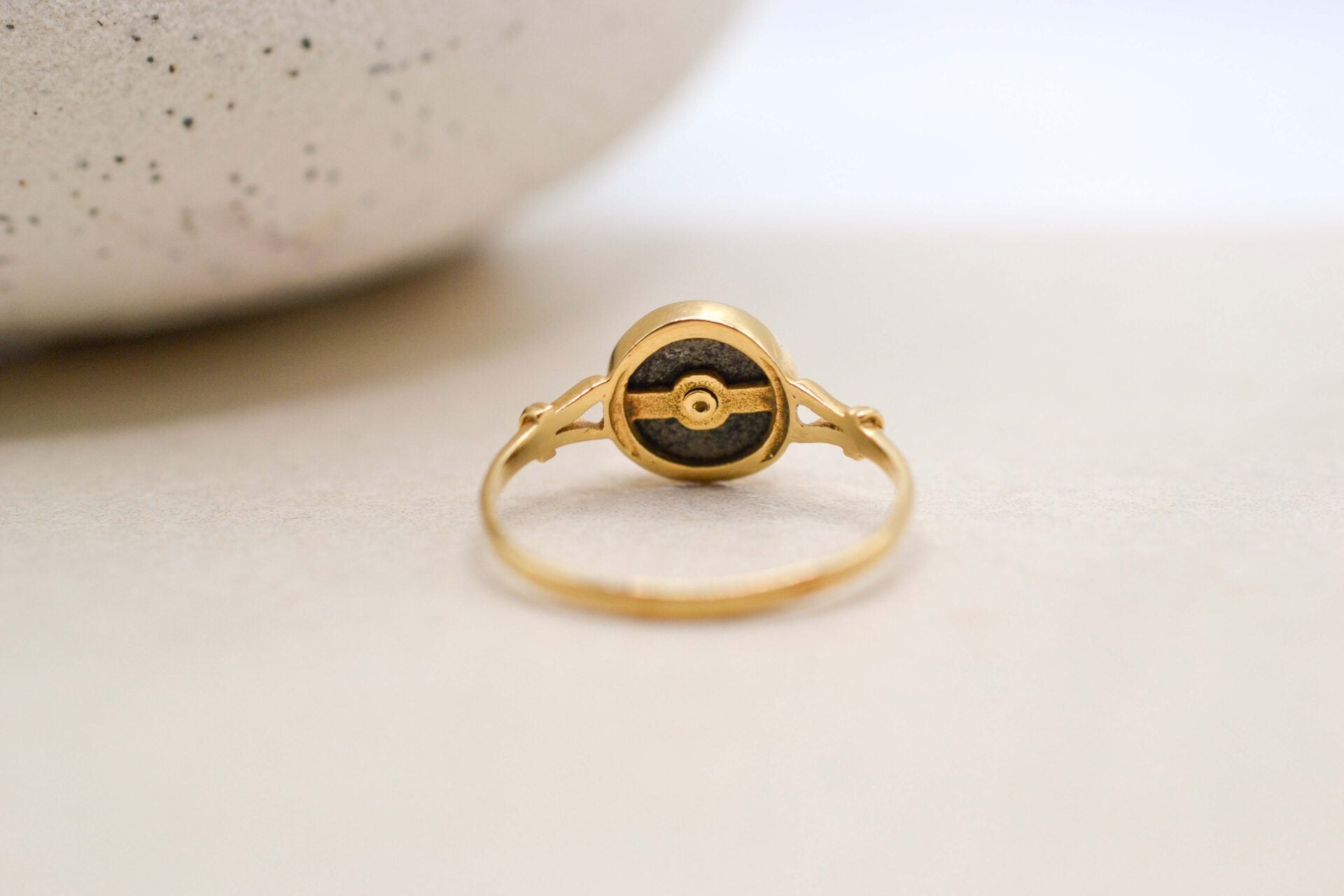 Bague Ronde Onyx et Diamant