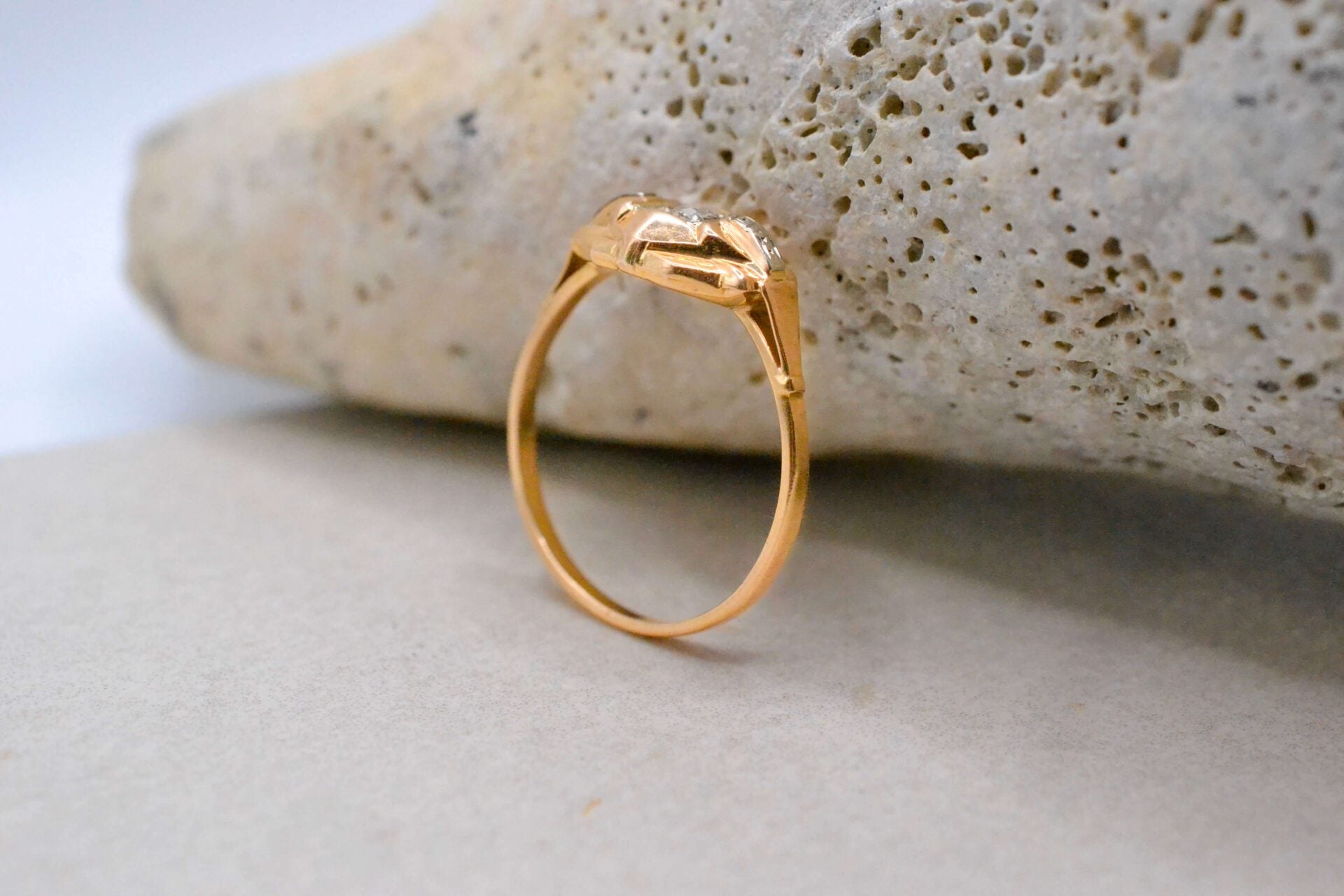 Bague Art Déco 2 Ors Diamant