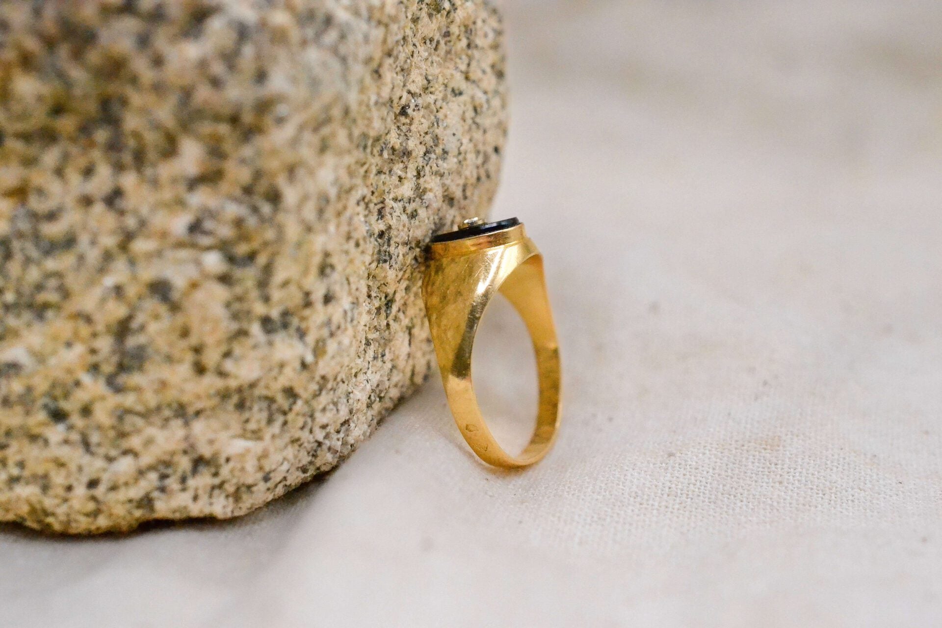 Bague Jonc Onyx Diamant