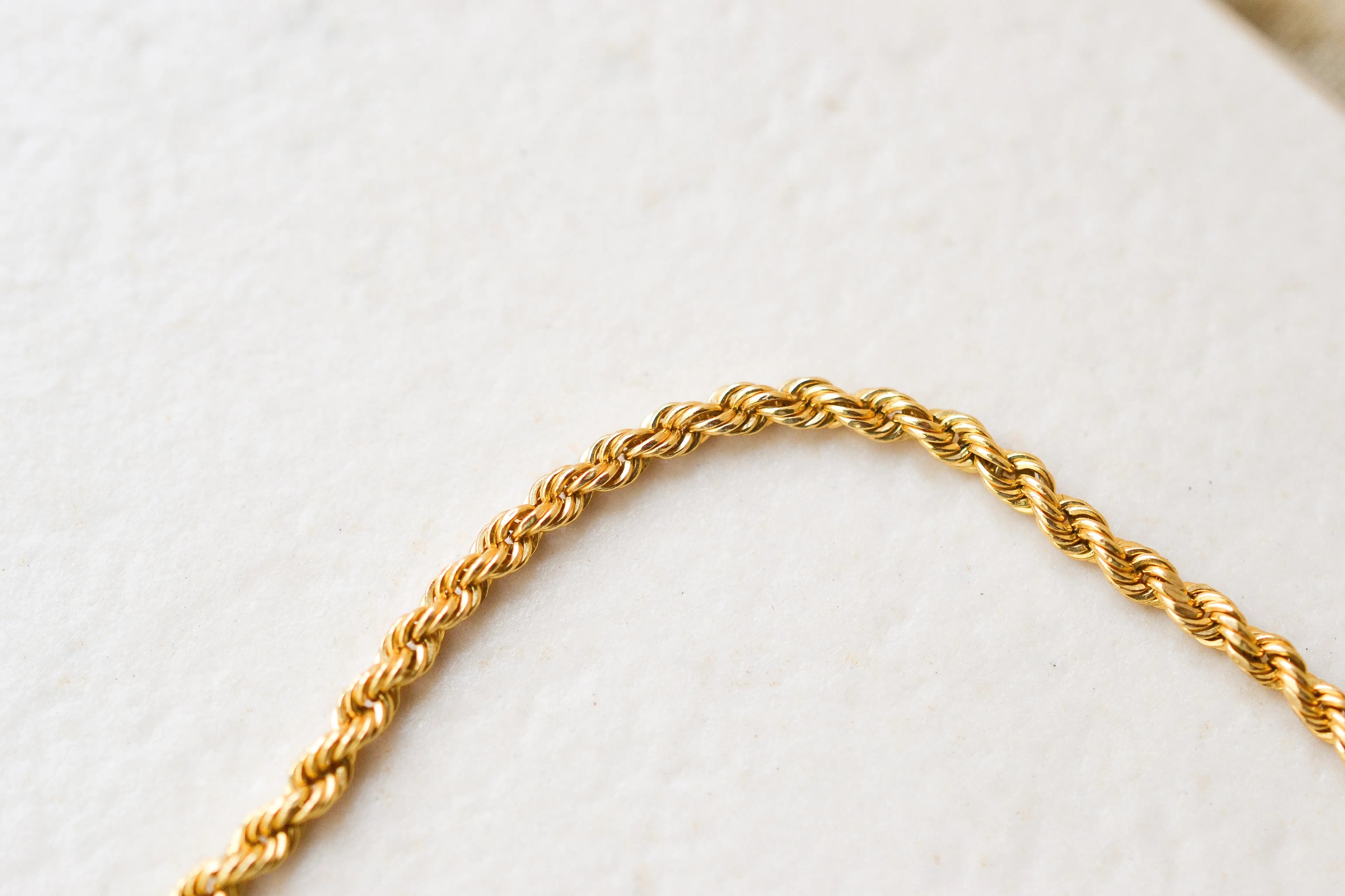 Bracelet maille corde en Or