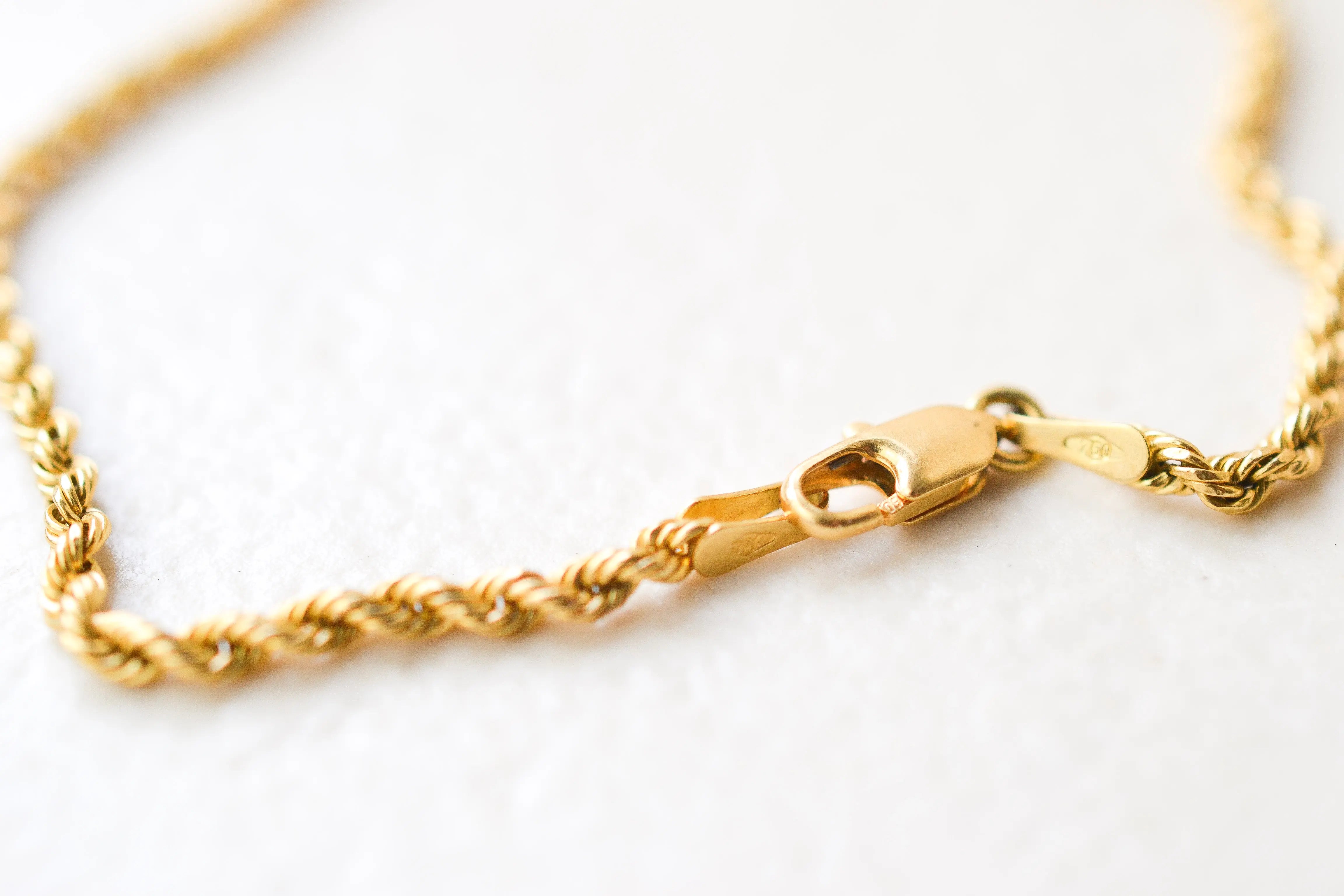 Bracelet maille corde en Or