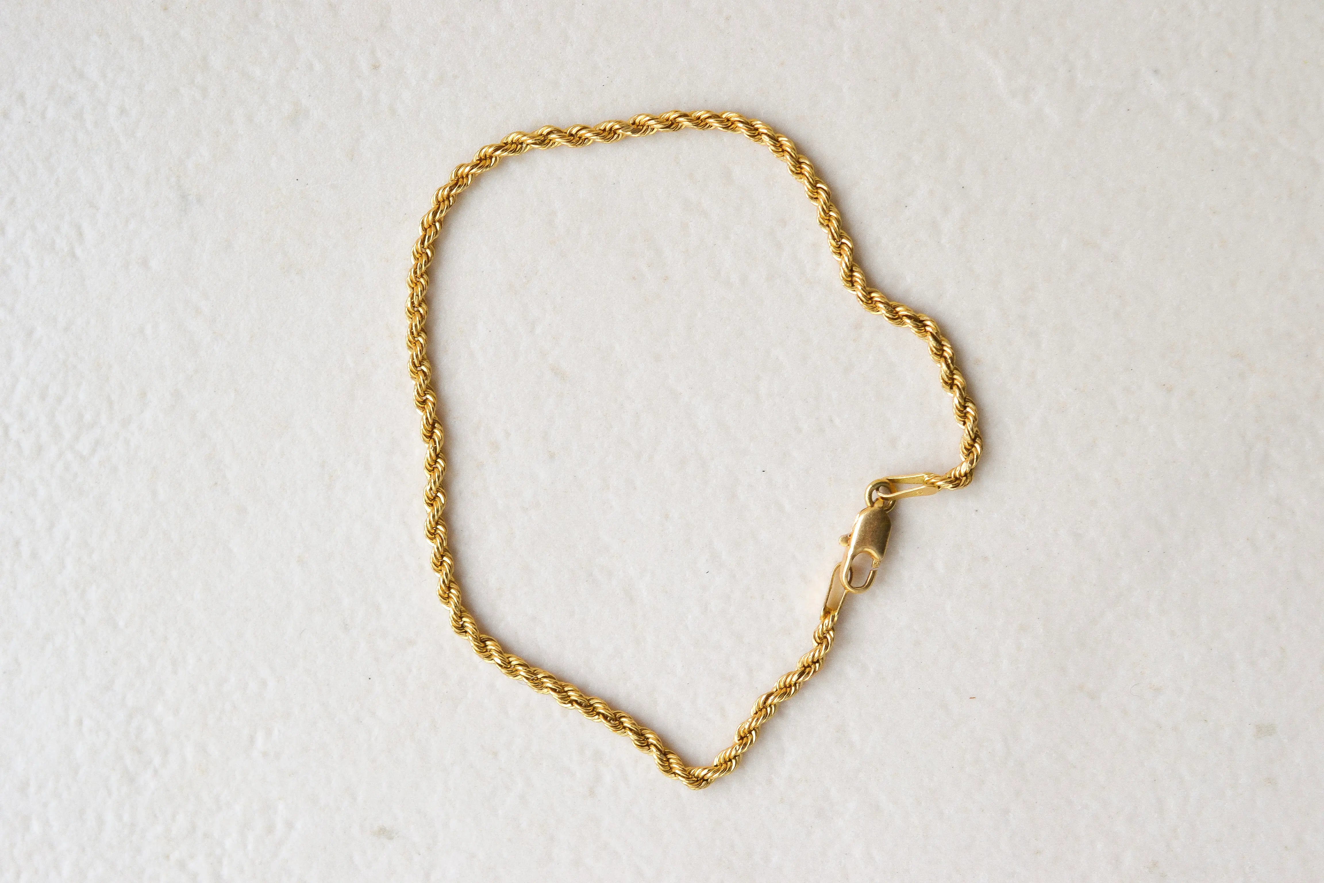 Bracelet maille corde en Or