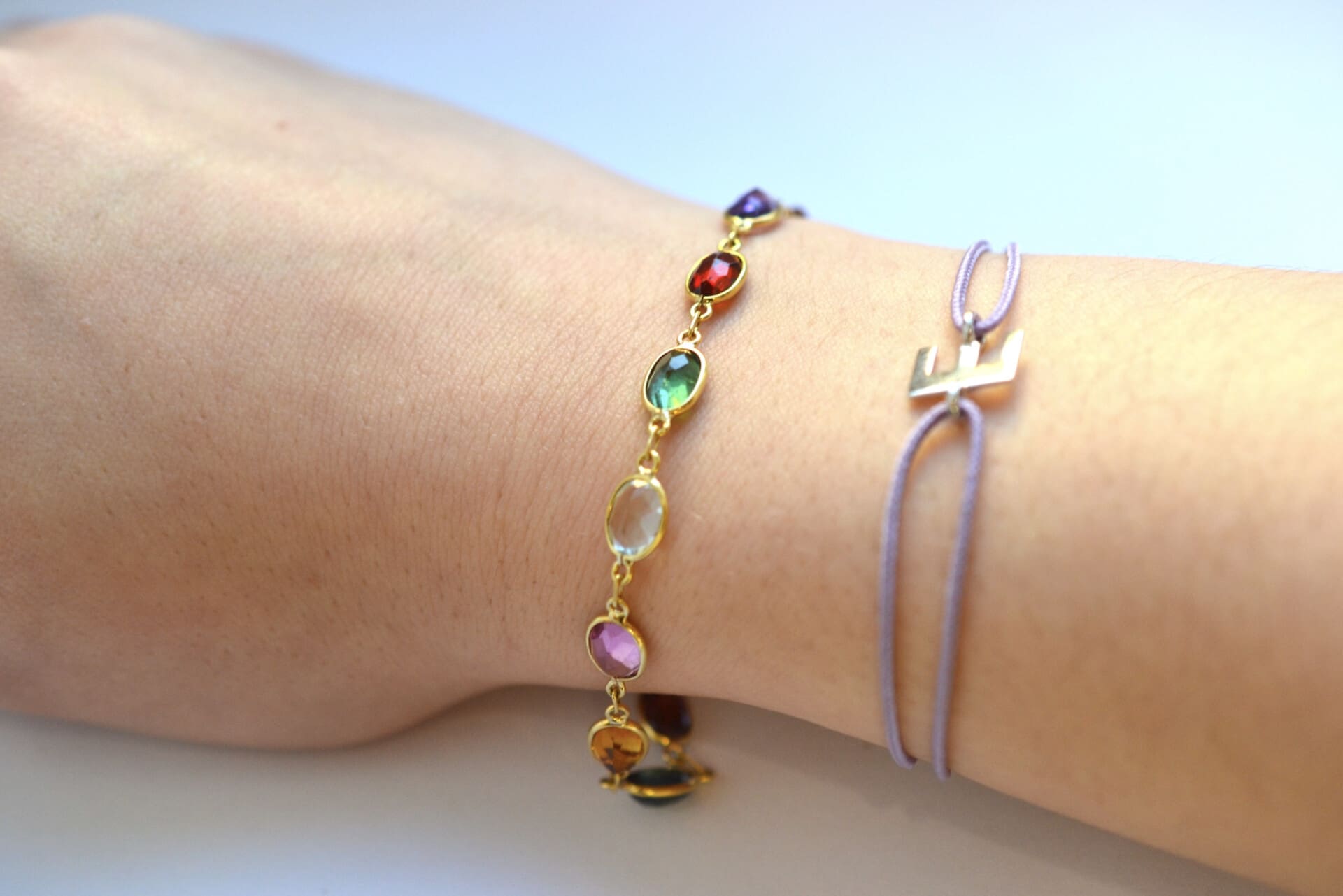 Bracelet pierres fines multicolores
