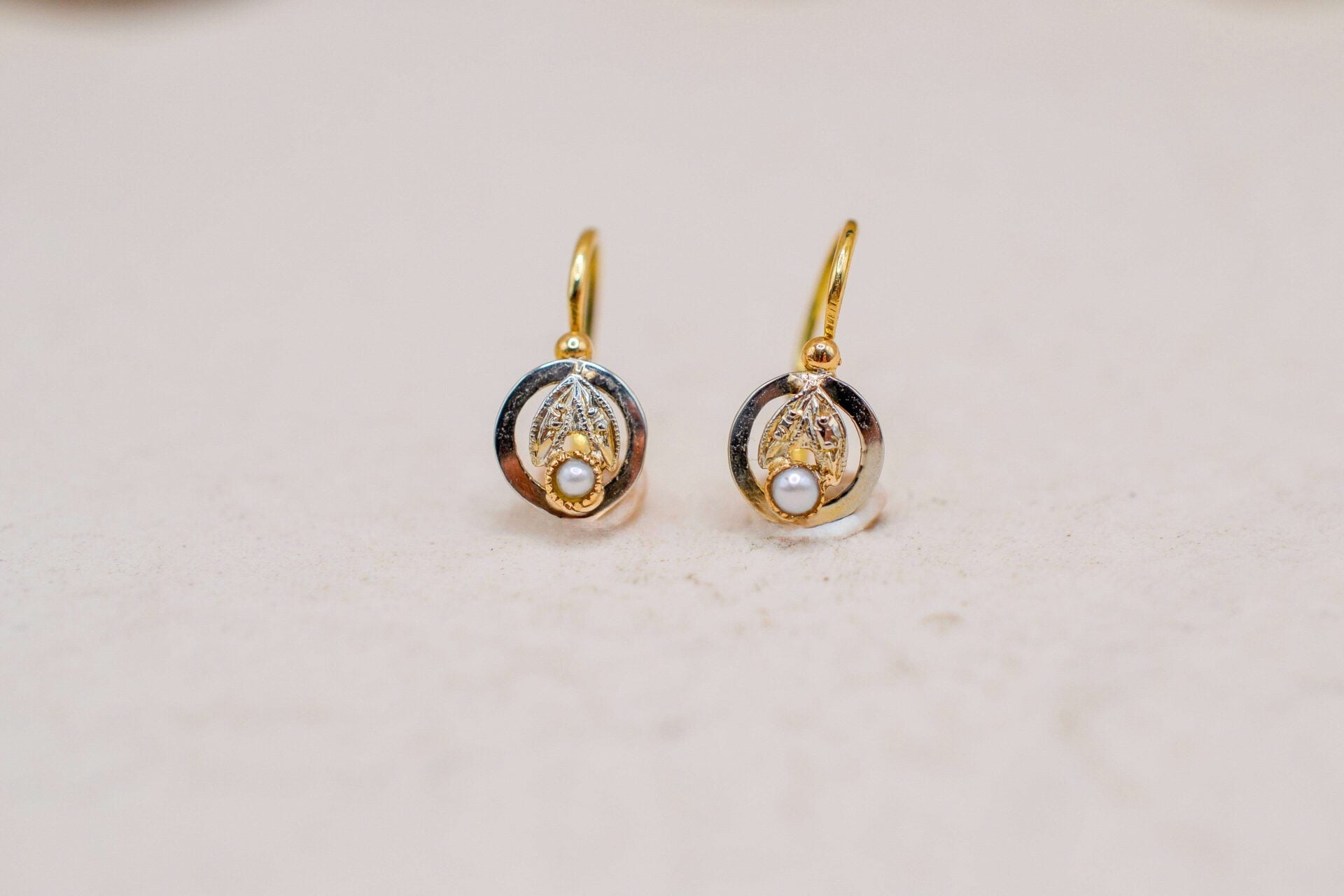 Dormeuses rondes 2 Ors Perles