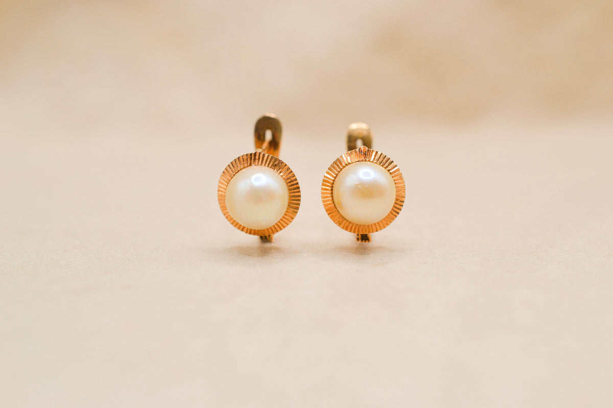 Dormeuses striées Perles