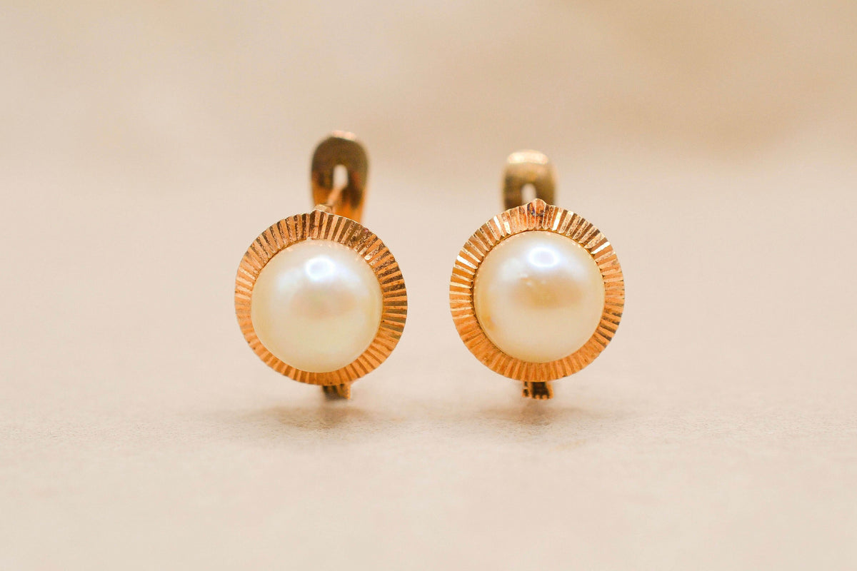 Dormeuses striées Perles