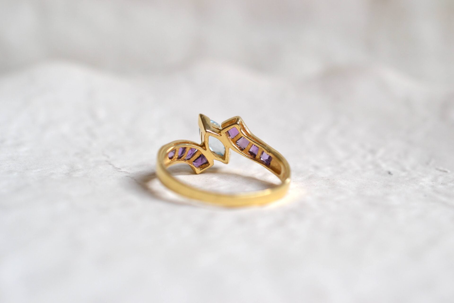 Bague Topaze et Améthystes