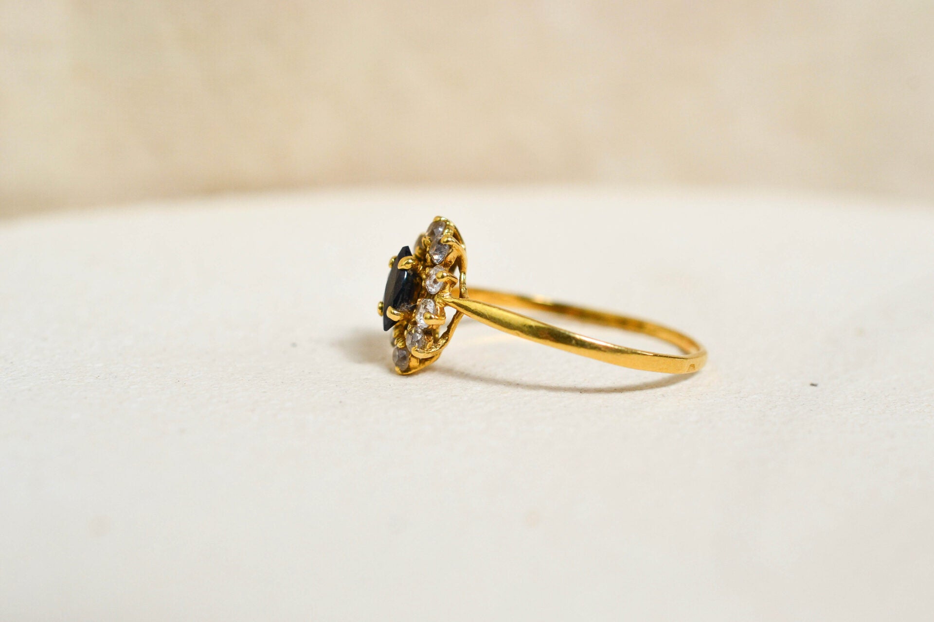 Bague Marguerite Saphir Or jaune