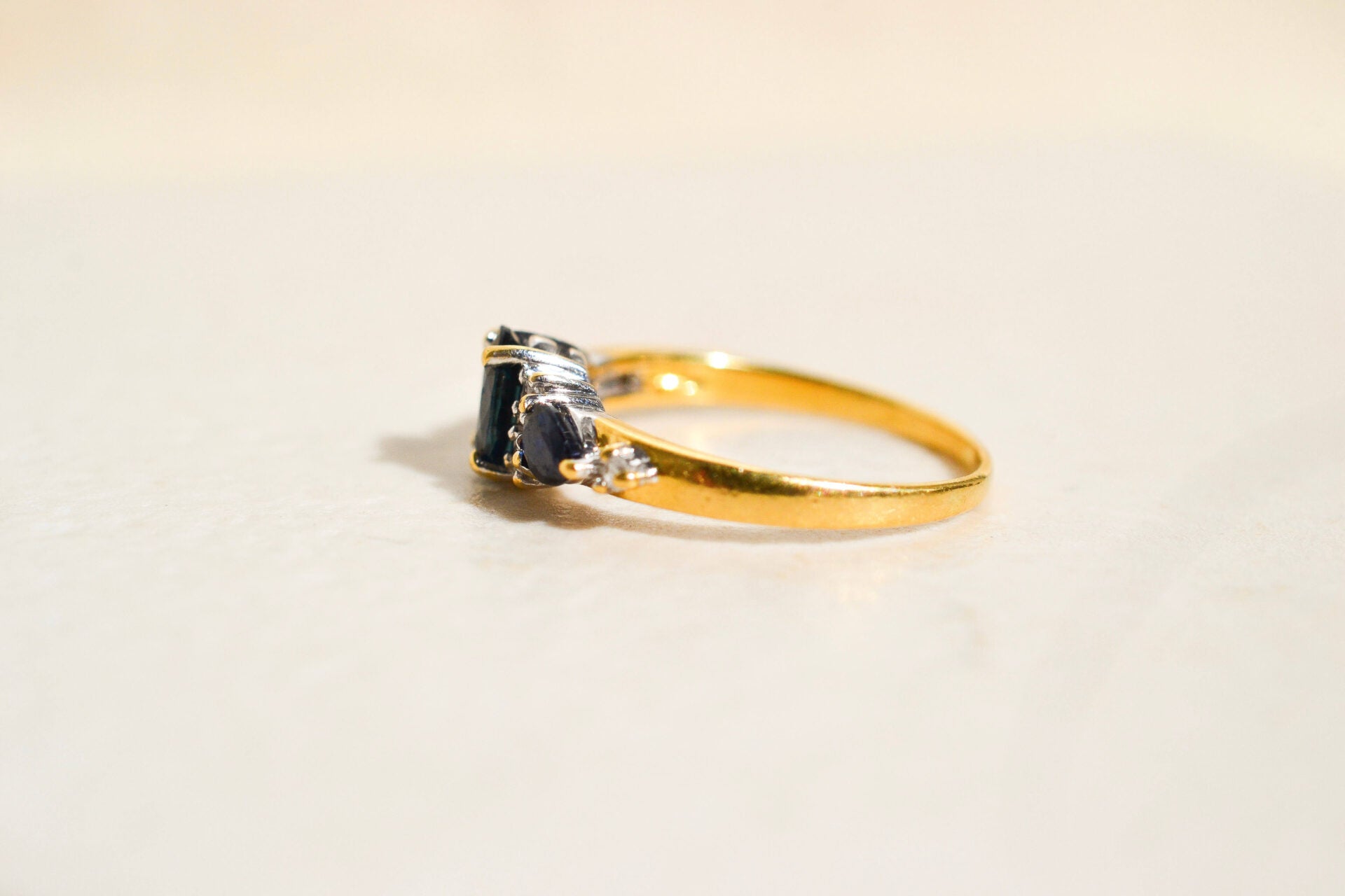 Bague trio Saphir Diamants