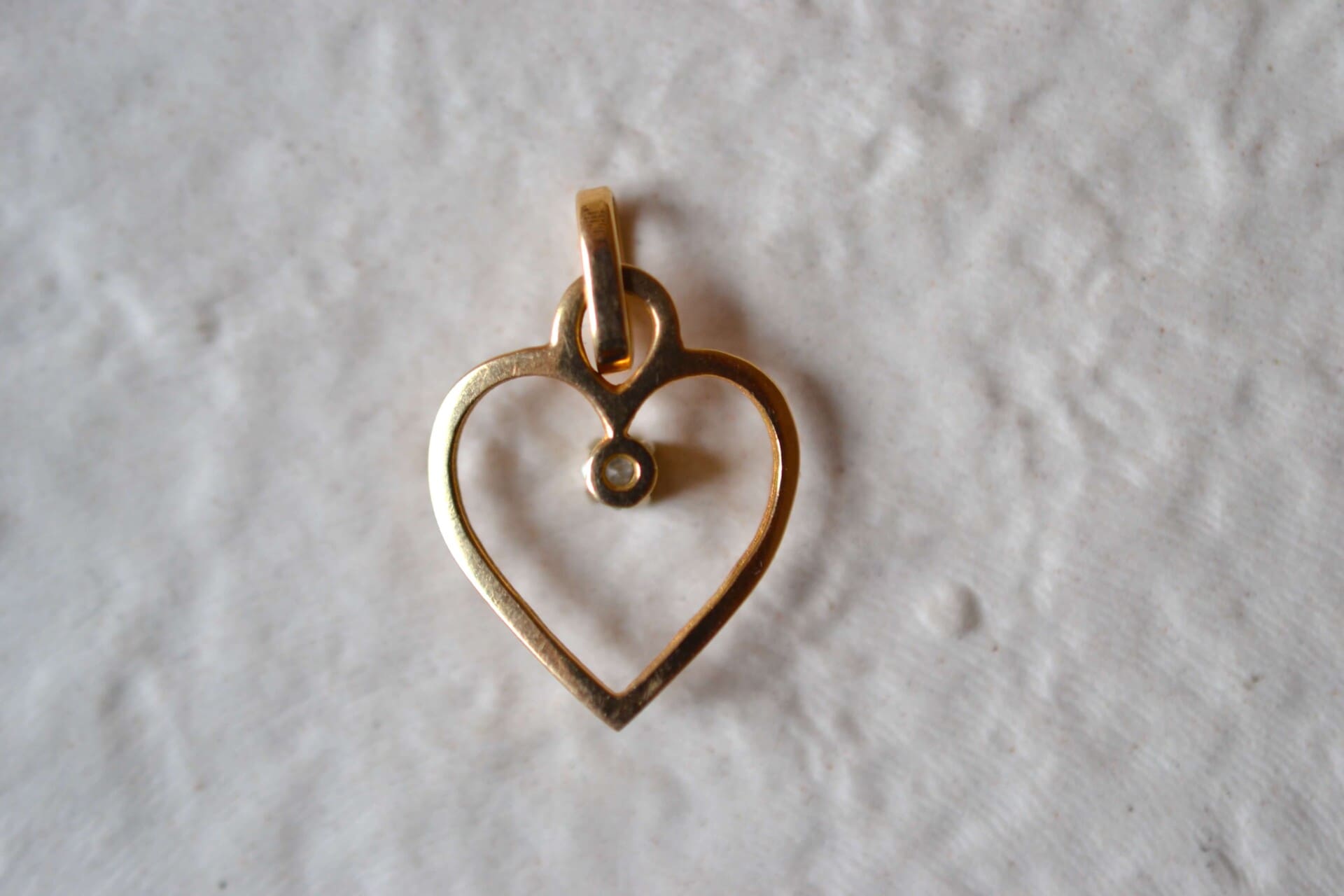 Pendentif coeur ajouré oxyde