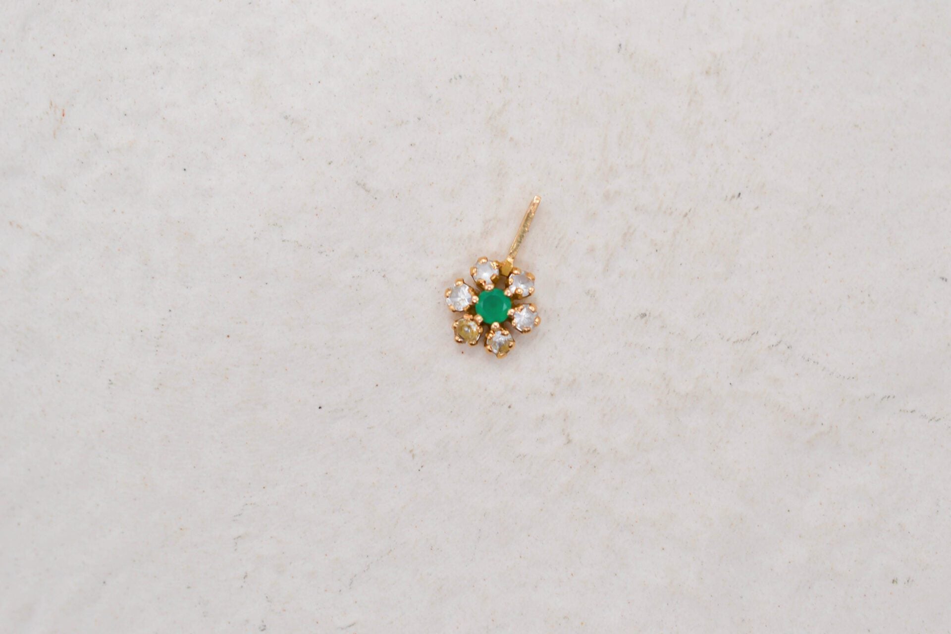 Pendentif Marguerite Chrysoprase