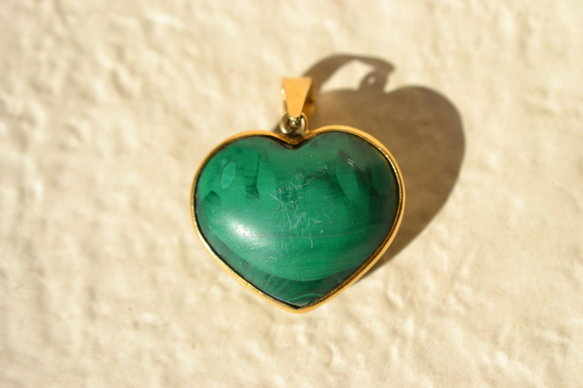 Pendentif coeur Malachite