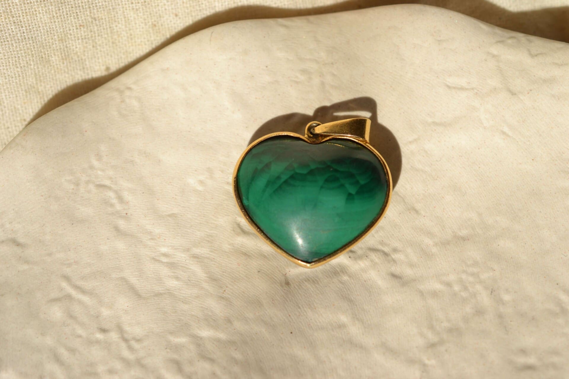 Pendentif coeur Malachite