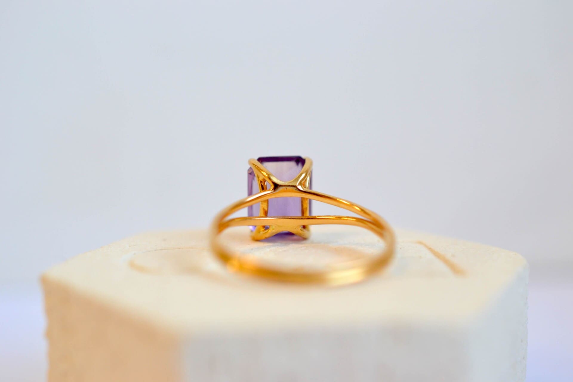Bague Solitaire Améthyste