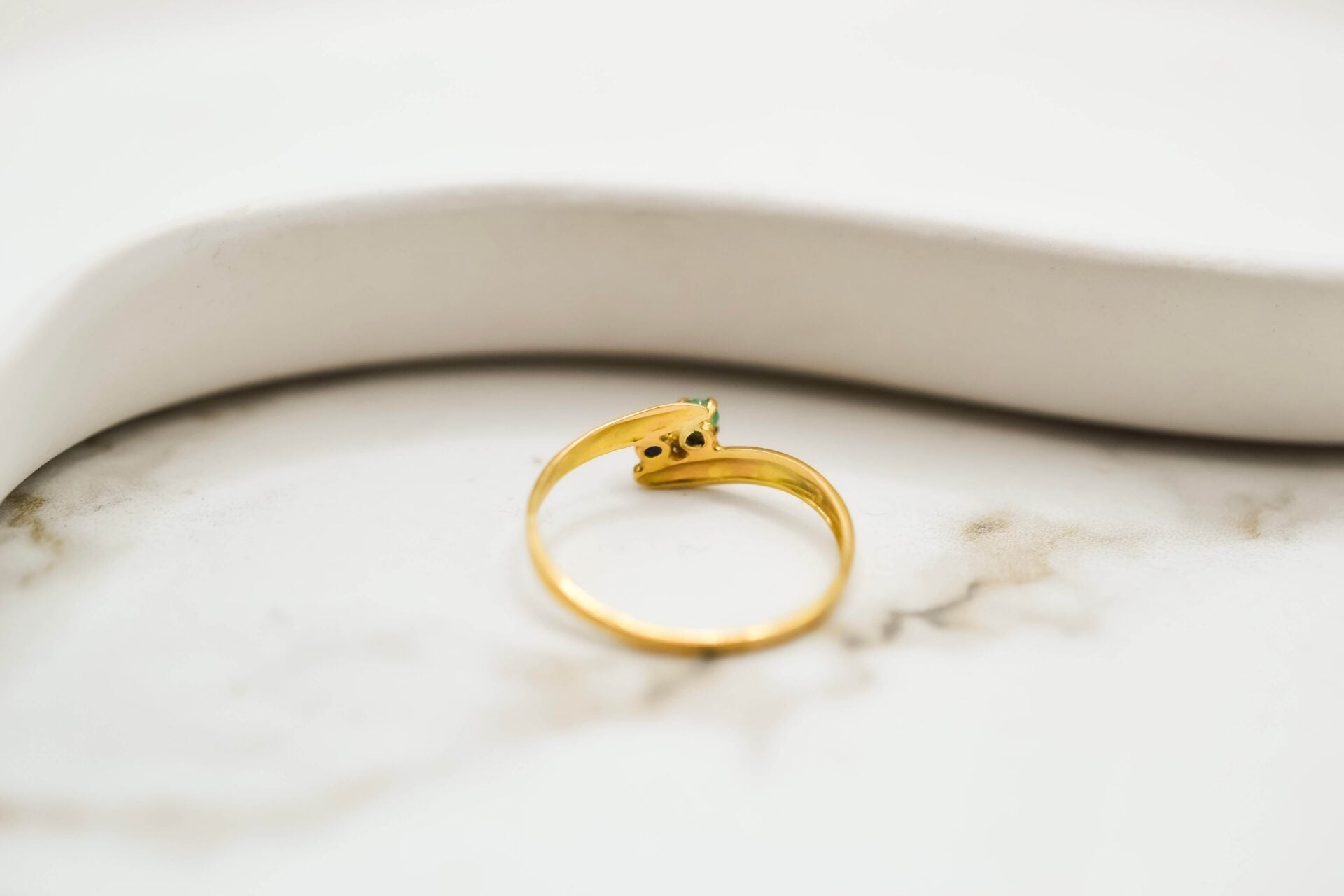 Bague Toi et Moi Saphir Emeraude