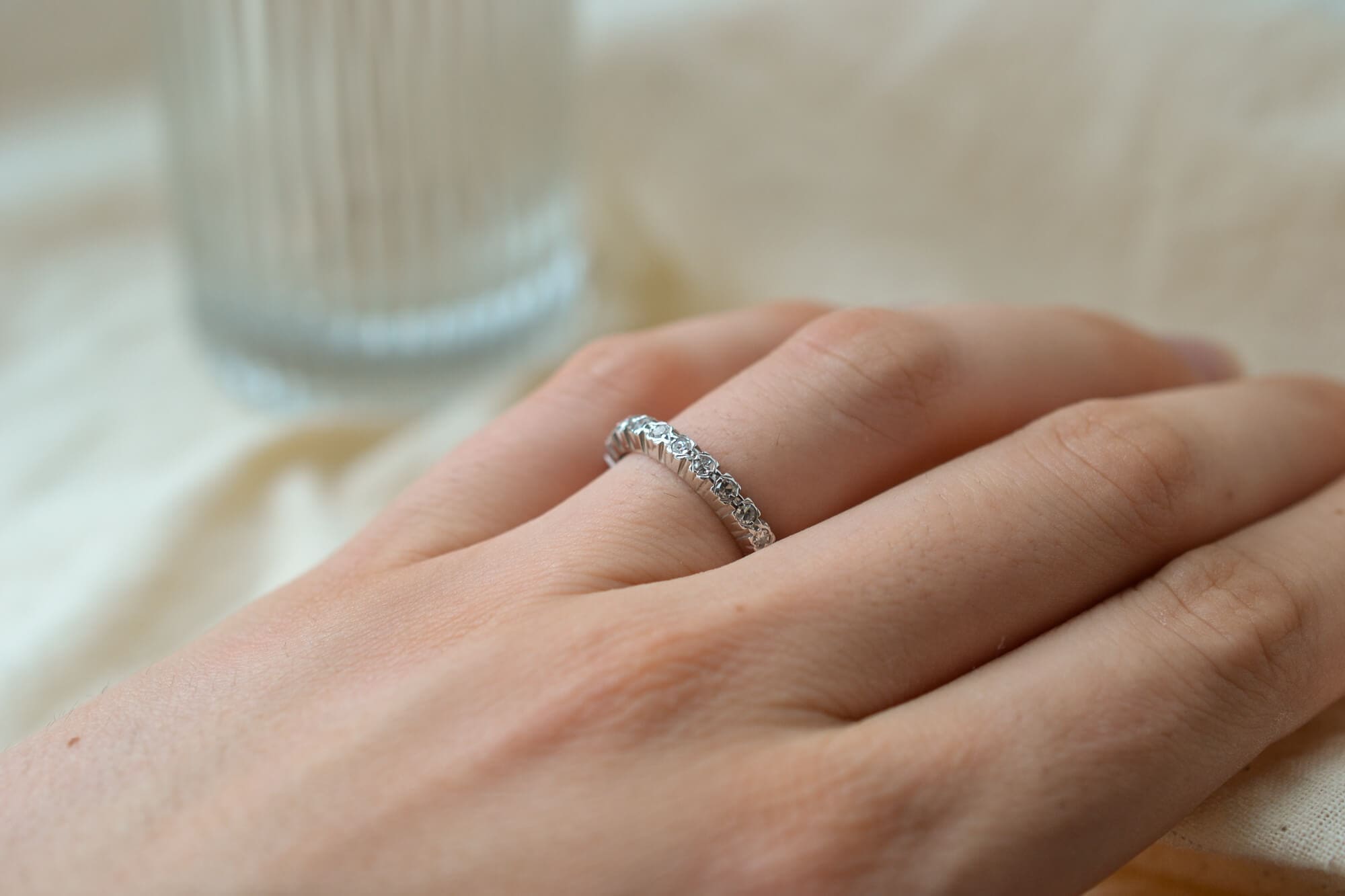 Alliance américaine Or blanc Diamants