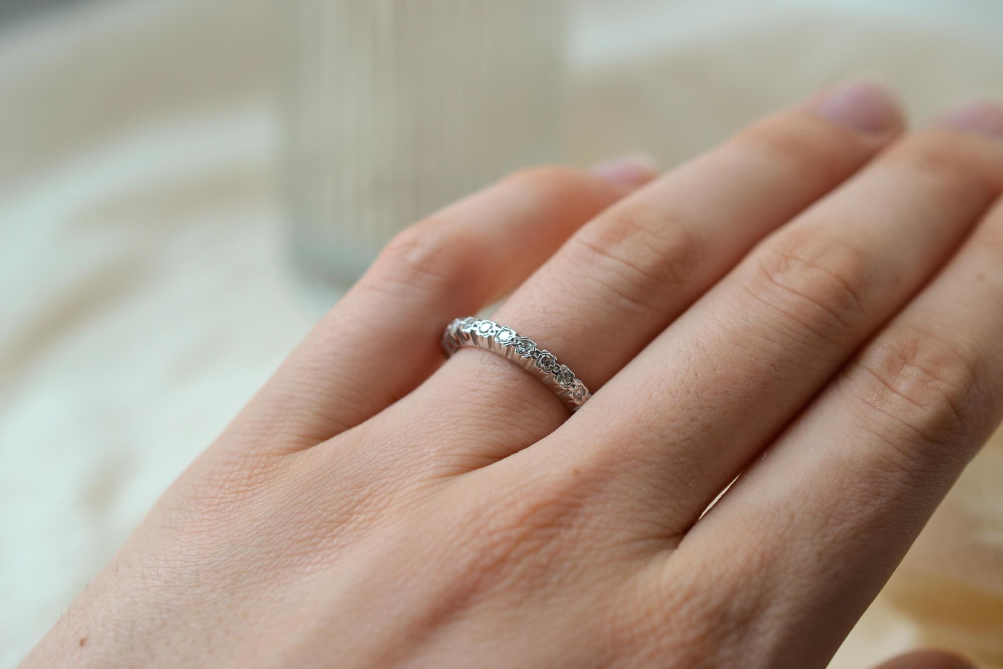 Alliance américaine Or blanc Diamants