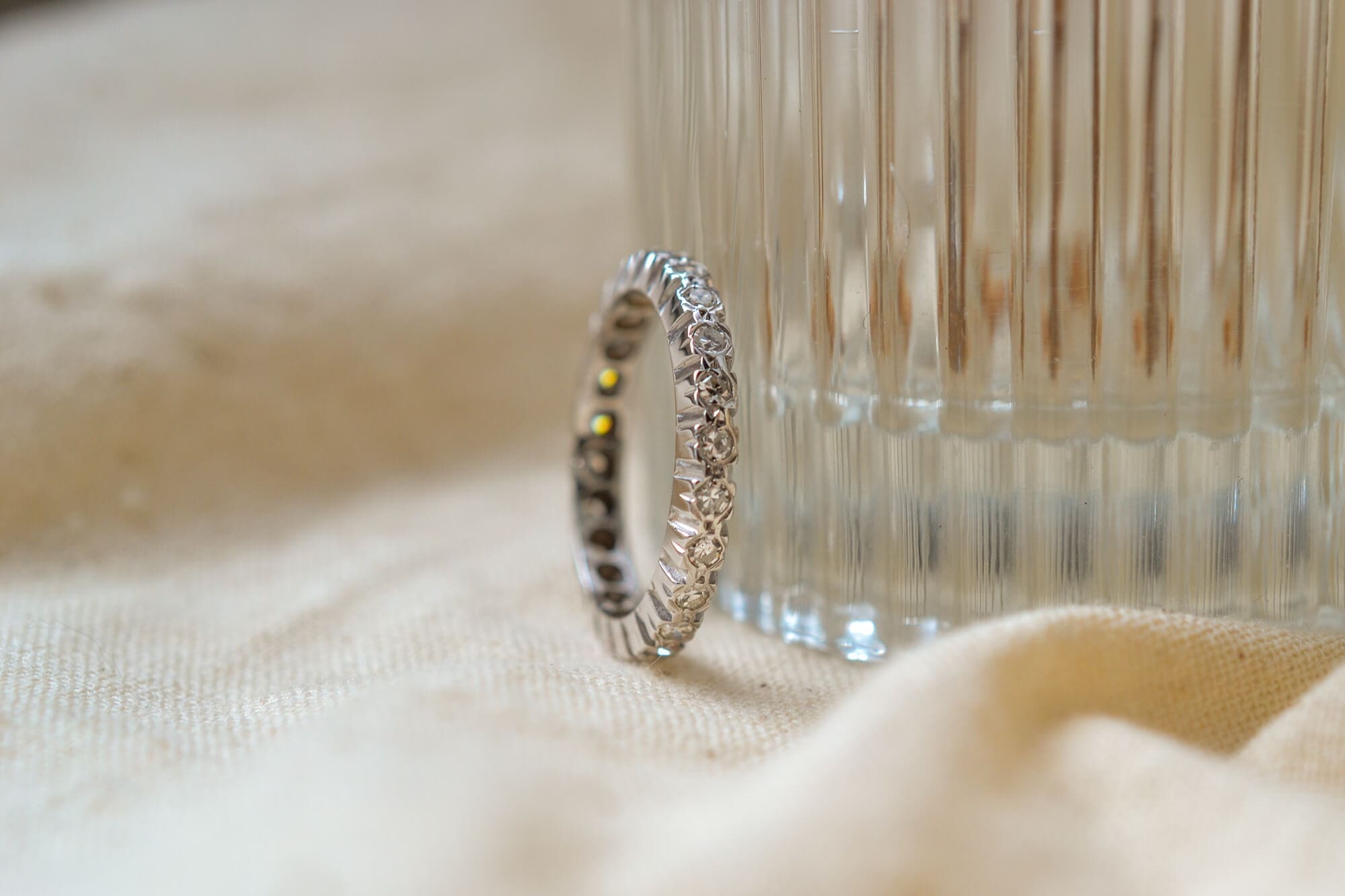 Alliance américaine Or blanc Diamants