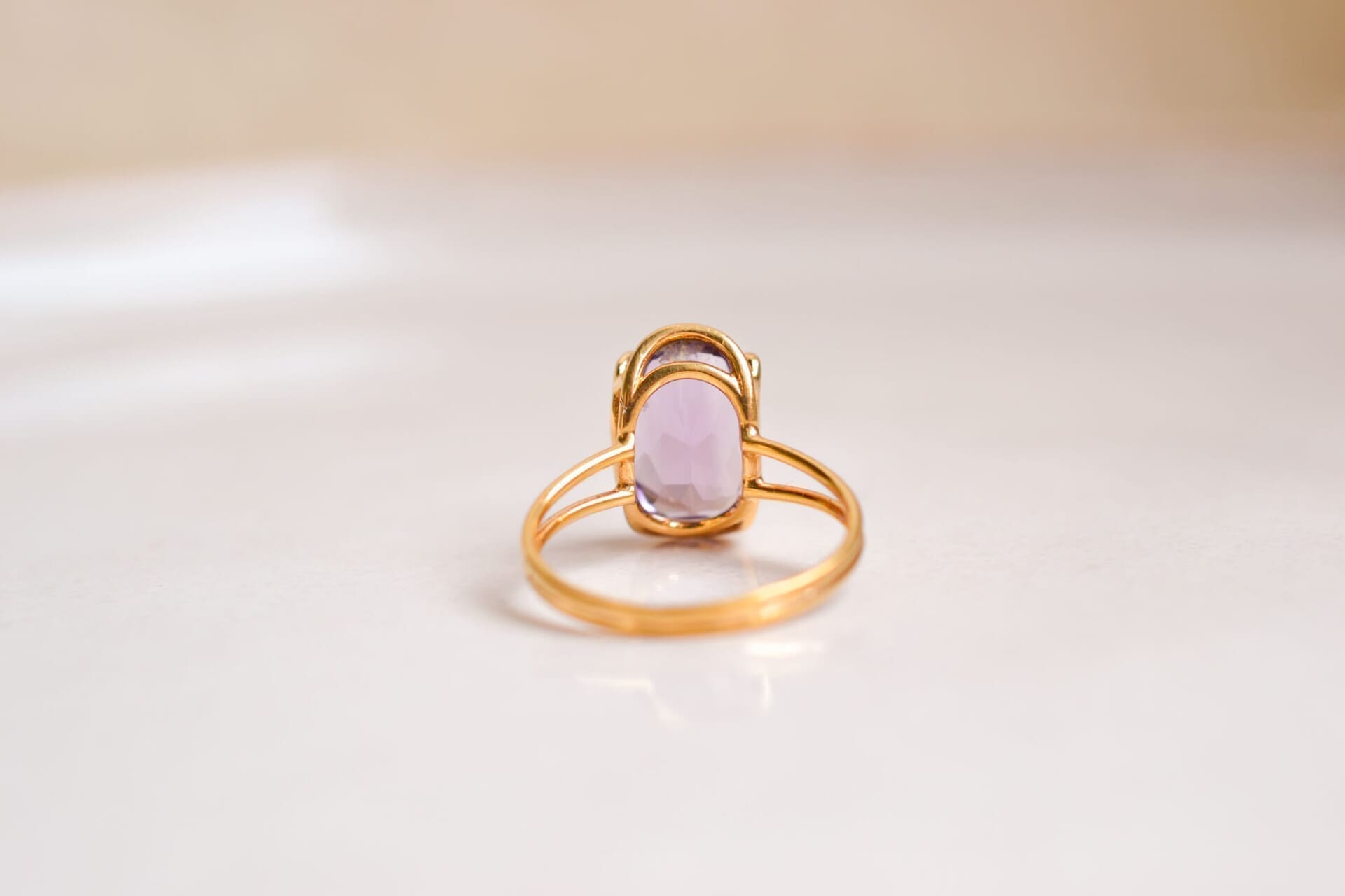 Bague Améthyste sertie griffes