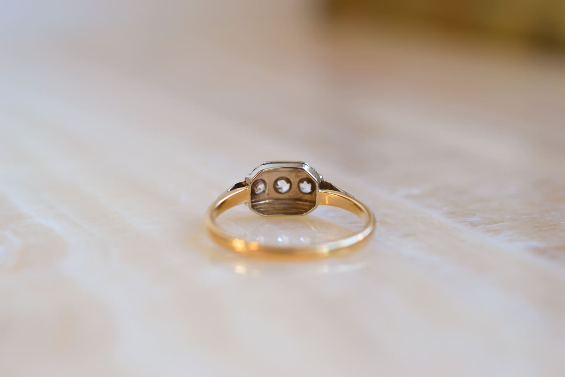 Bague Art Déco 2 Ors Oxydes