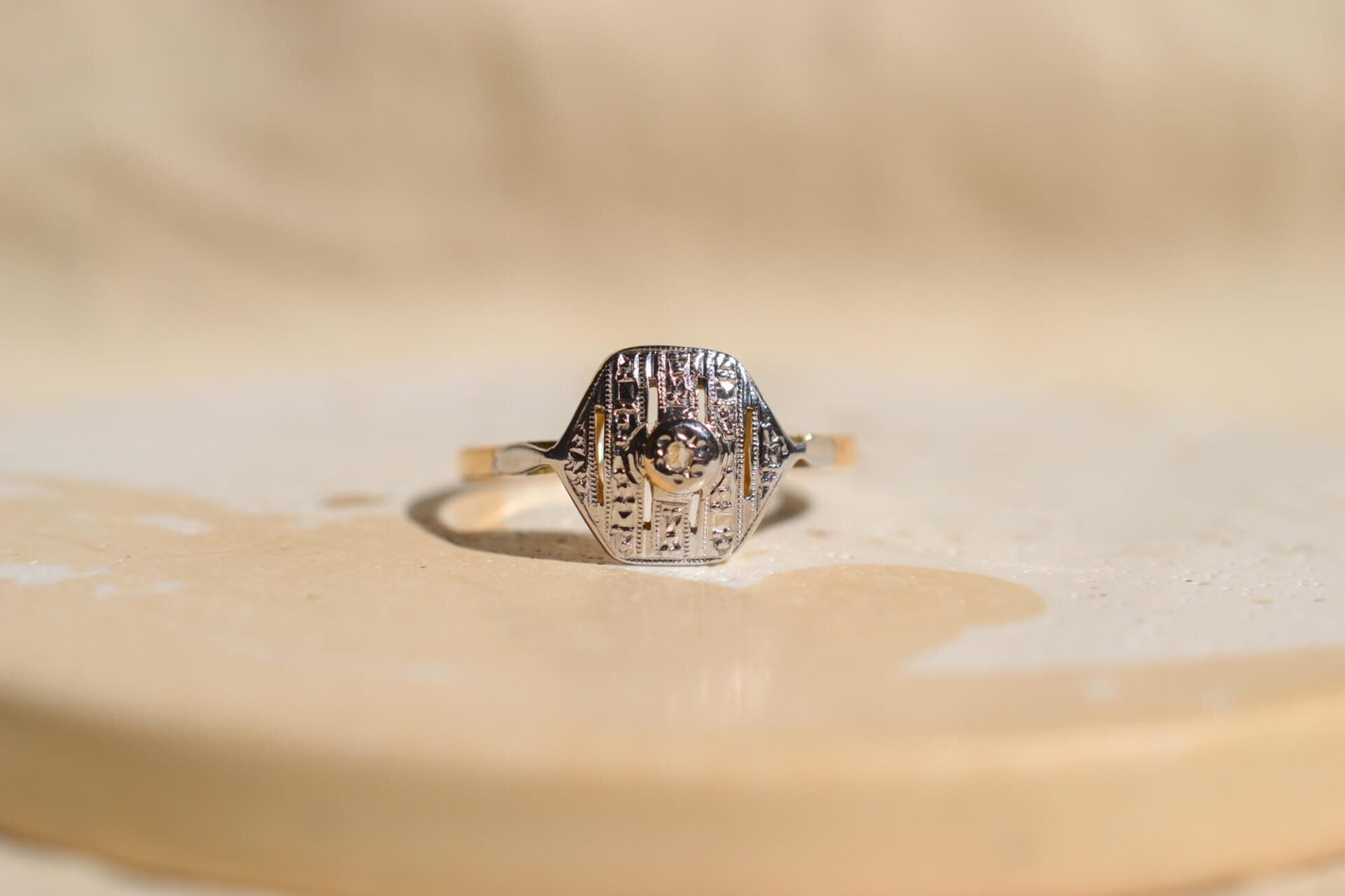 Bague Art Déco 2 Ors Diamant
