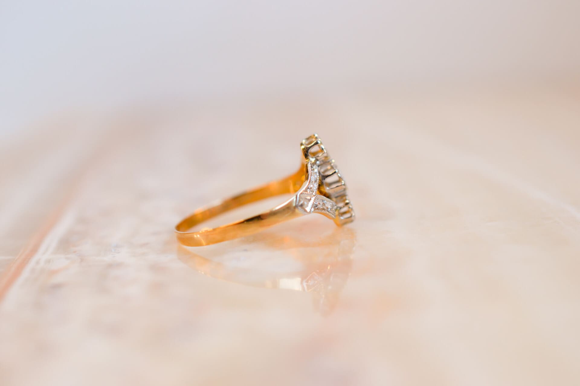Bague losange 2 Ors Diamants